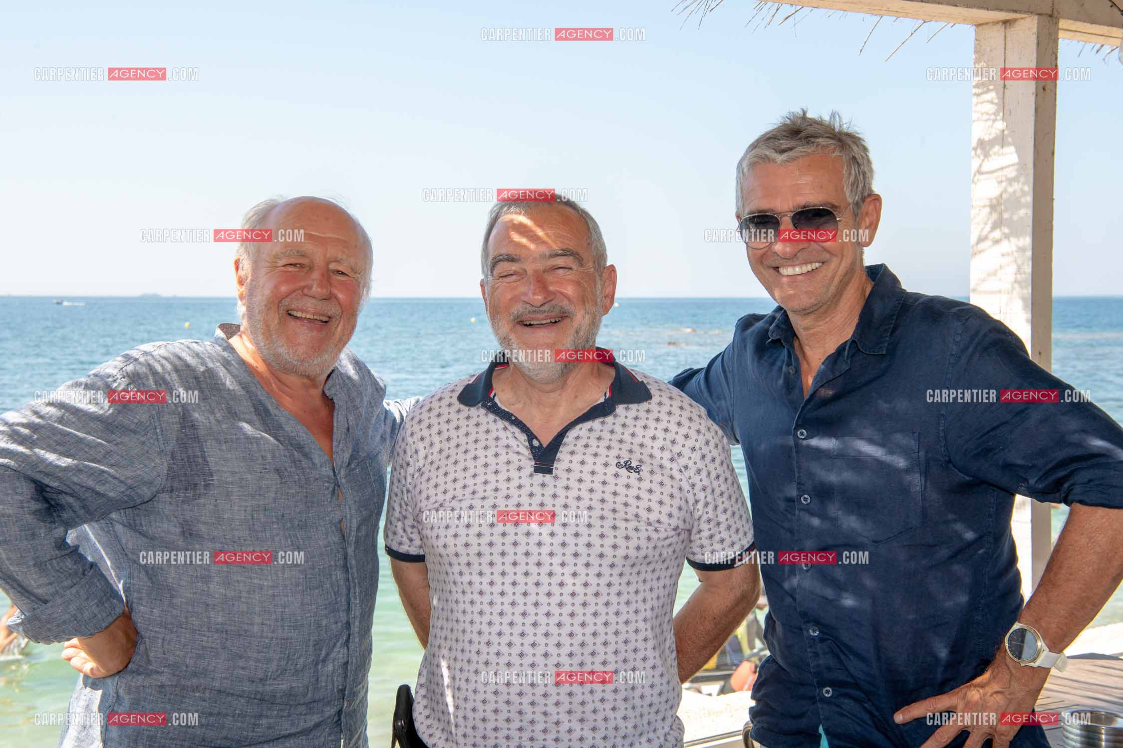 L'humoriste Marc Jolivet, le chef d'orchestre Alain Chiva et le journaliste Fabrice Drouelle.   ( Exclusif )