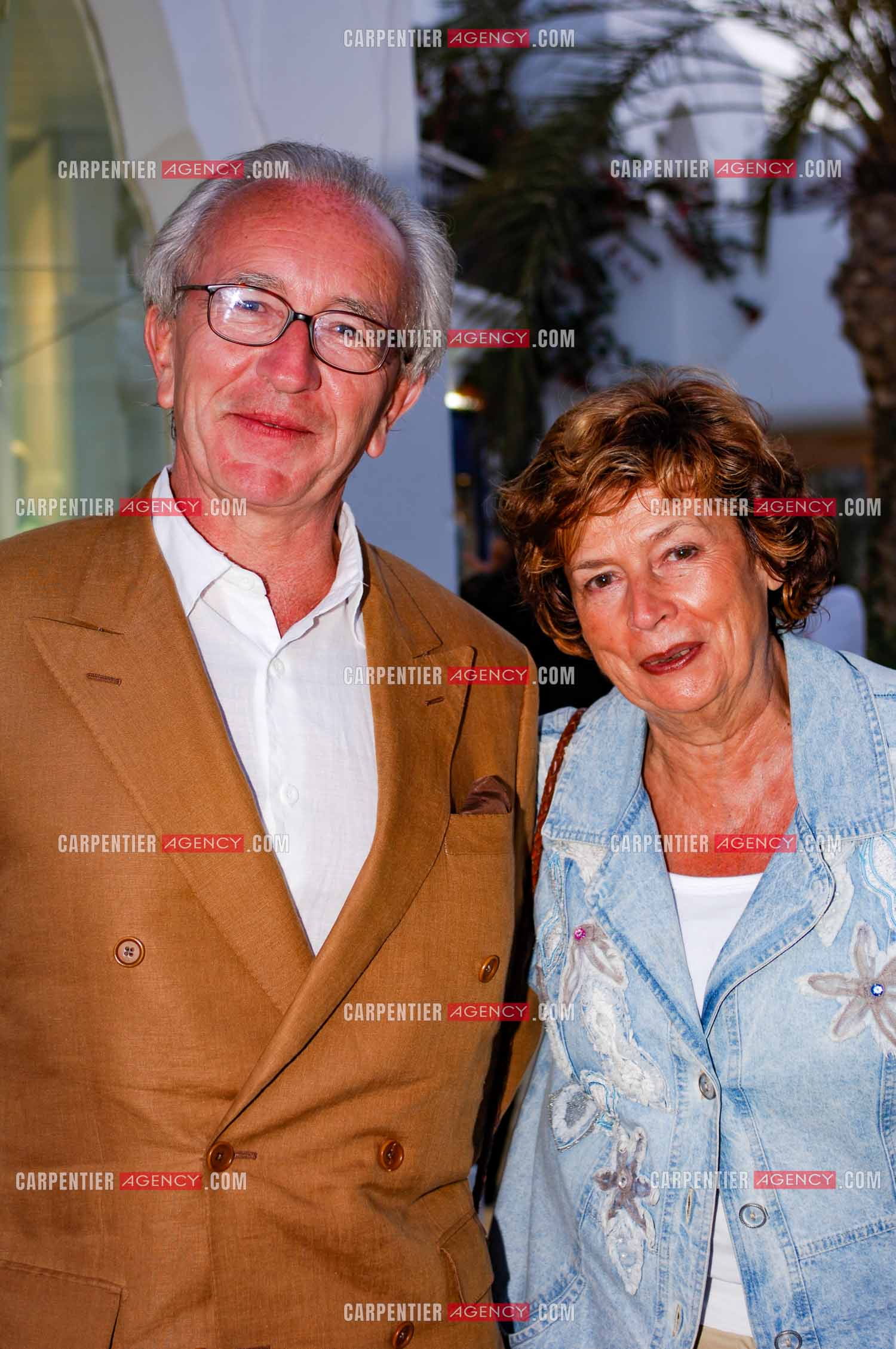 La journaliste Michèle Cotta et son mari Philippe Barret lors du festival du film à Djerba en Tunisie les 29 et 30 avril 2006.  ( Exclusif )