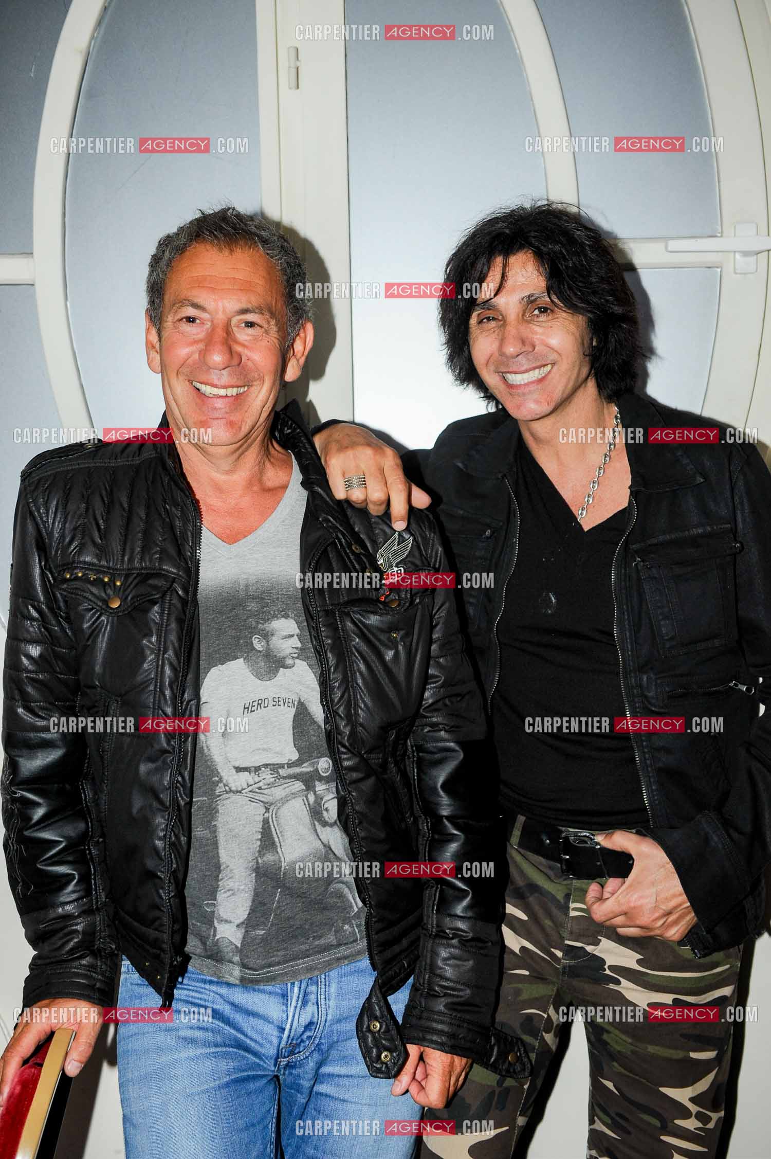 Le chanteur Jean-Luc Lahaye avec son ami le chanteur François Feldman. ( Exclusif )