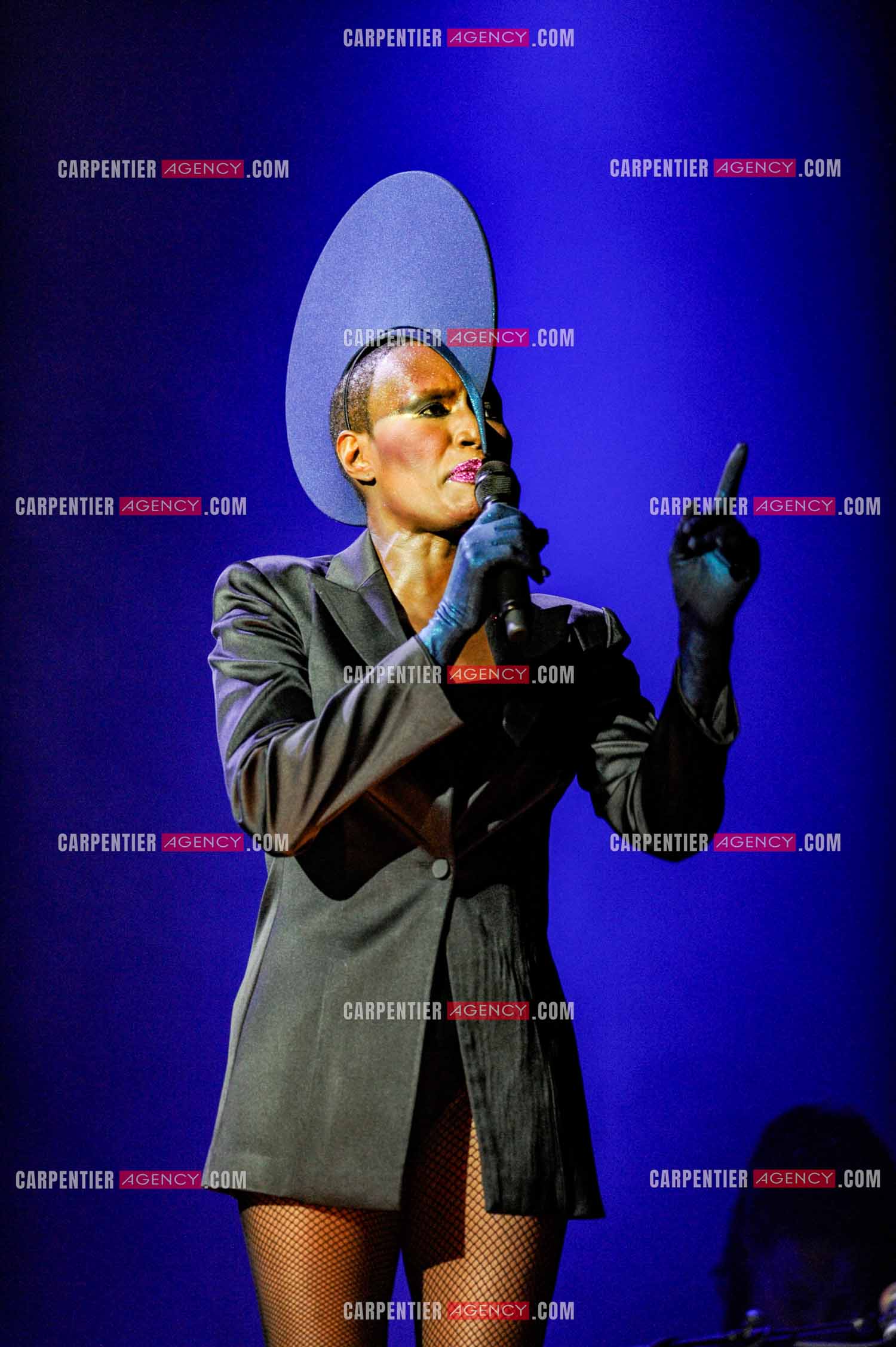 La chanteuse Grace Jones en concert au Grand Rex à Paris le 23 mars 2009.  ( Exclusif )