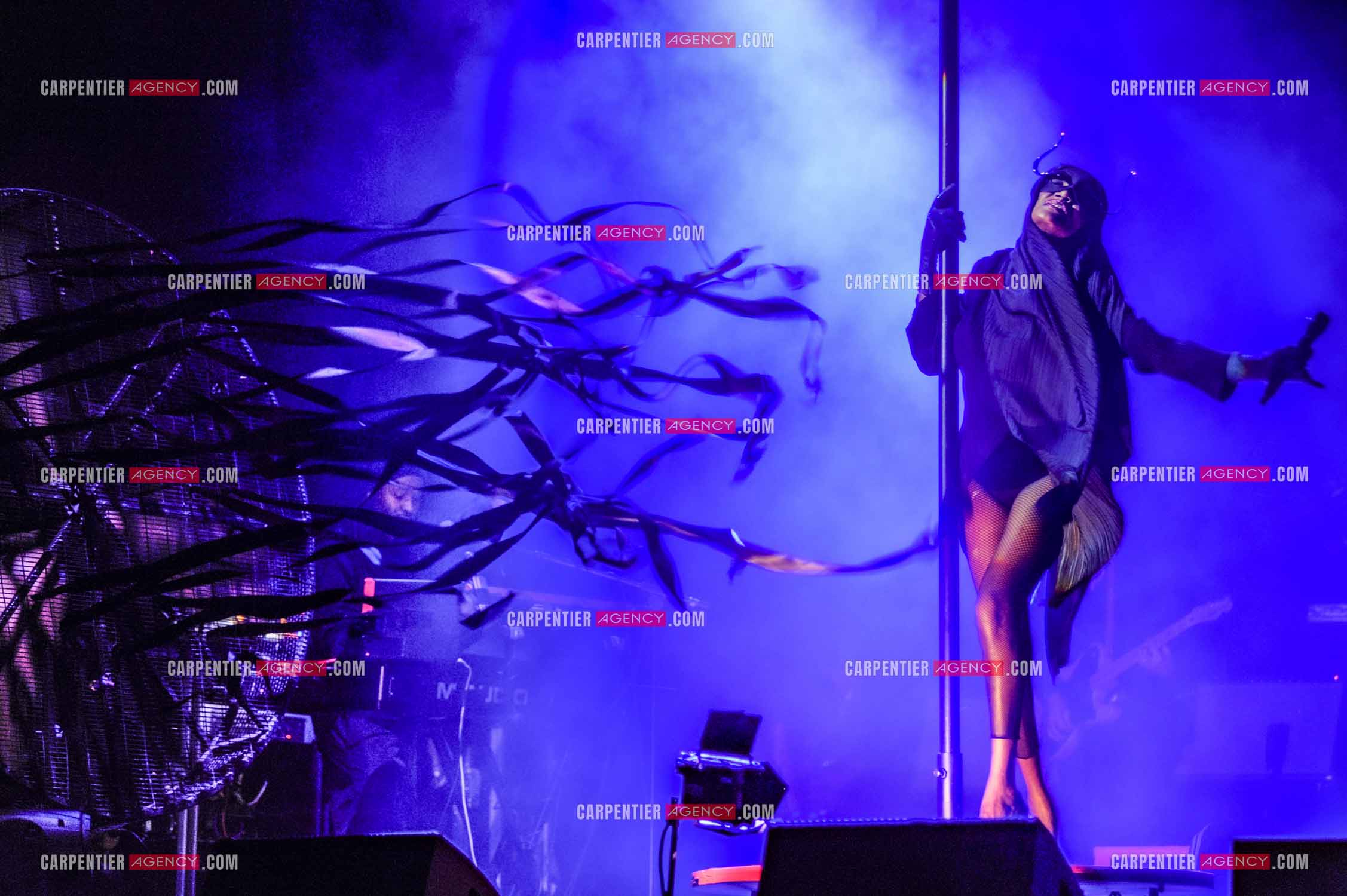 La chanteuse Grace Jones en concert au Grand Rex à Paris le 23 mars 2009.  ( Exclusif )