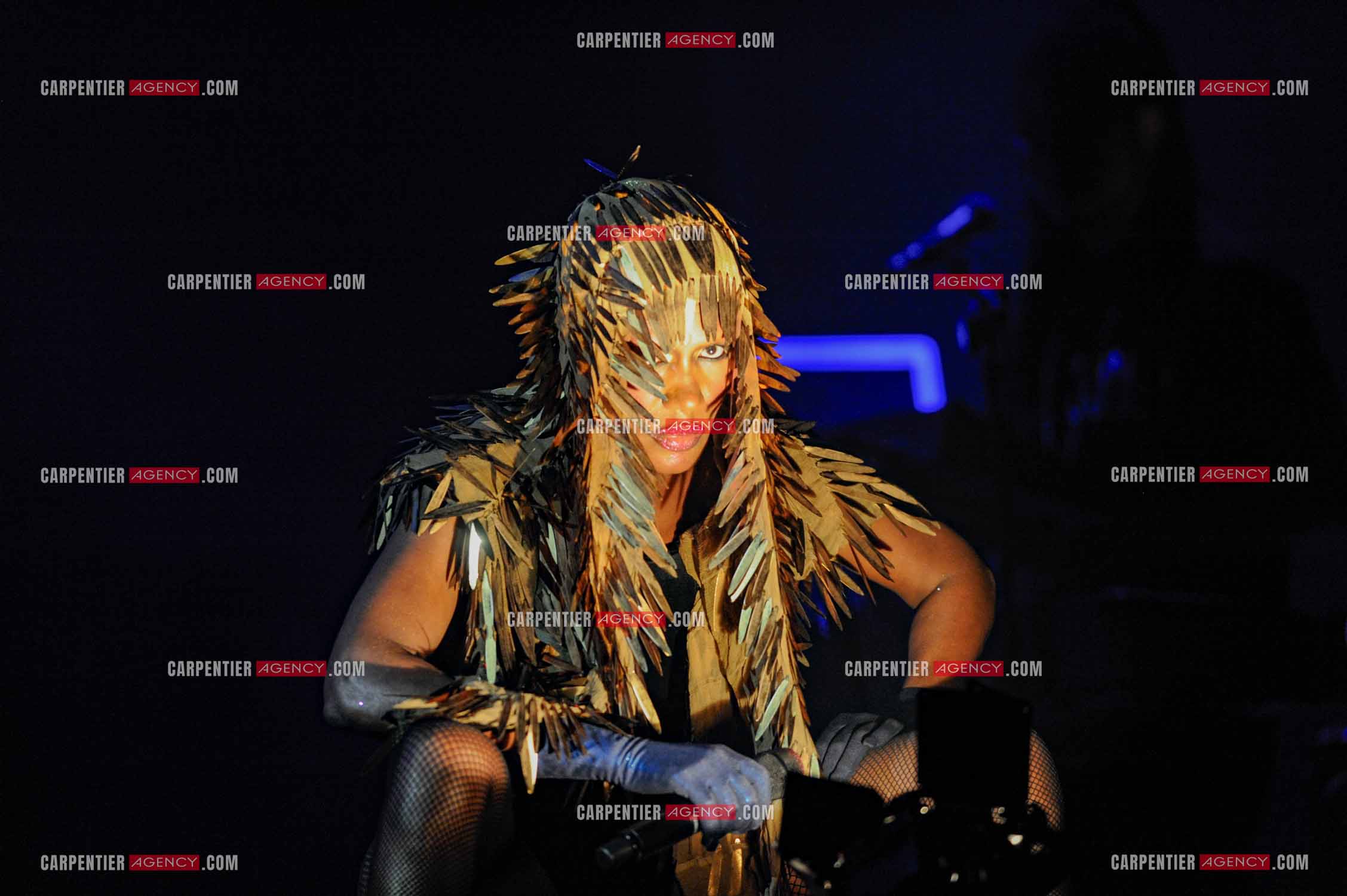 La chanteuse Grace Jones en concert au Grand Rex à Paris le 23 mars 2009.  ( Exclusif )