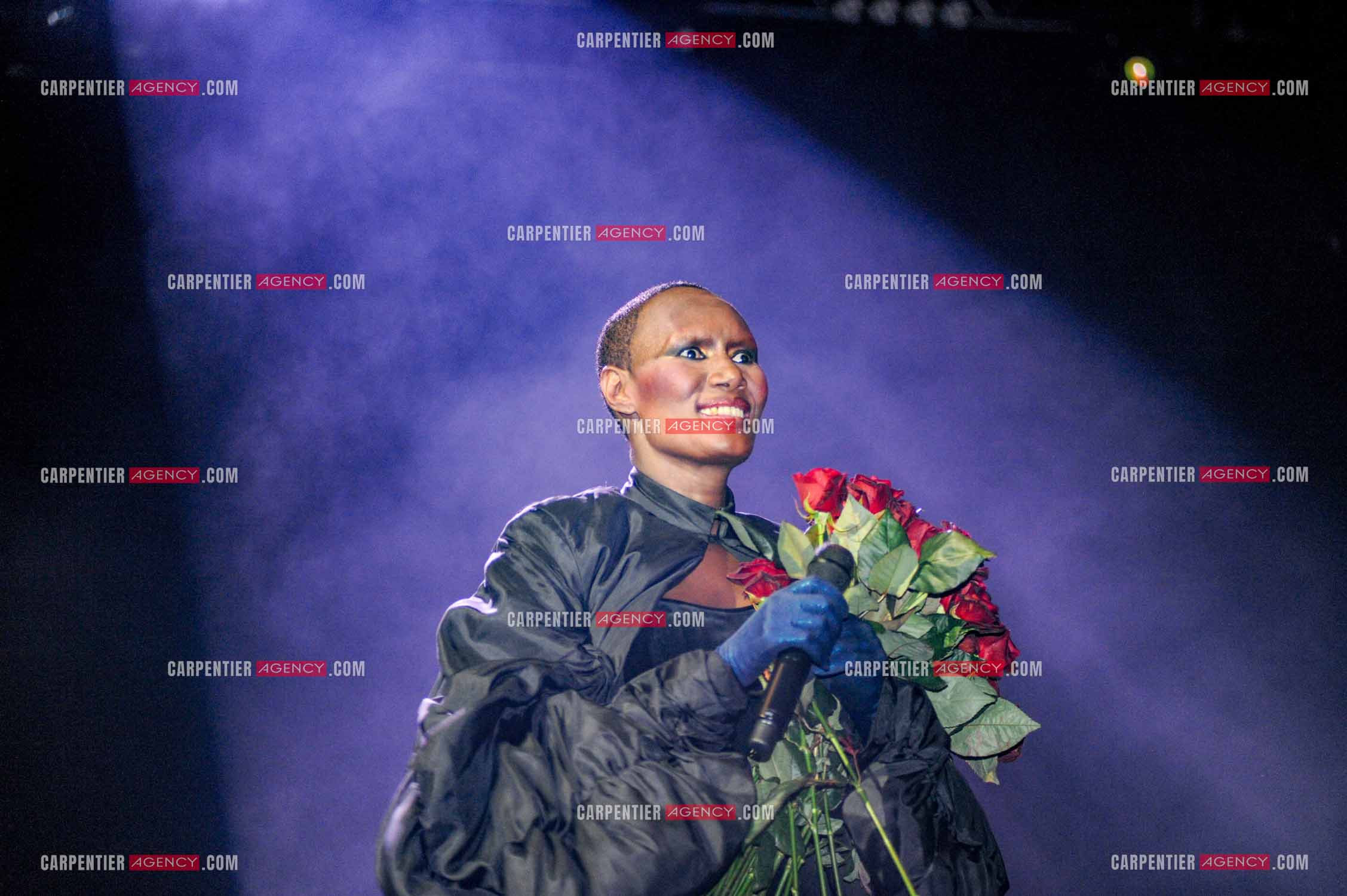 La chanteuse Grace Jones en concert au Grand Rex à Paris le 23 mars 2009.  ( Exclusif )
