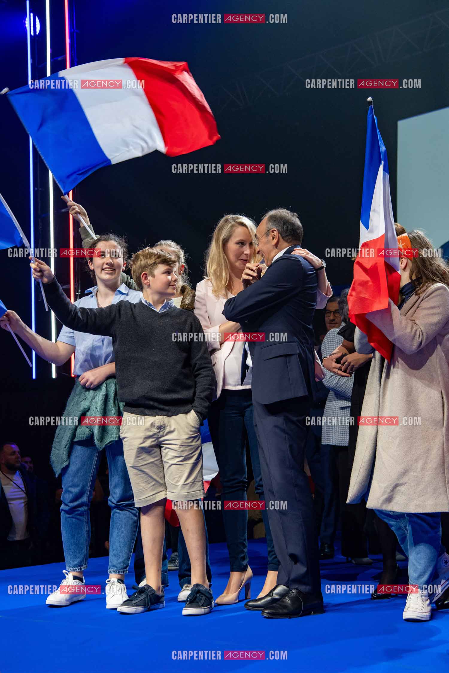 Alliance entre Marion Maréchal et Éric Zémour au Zénith de Toulon en 2022.