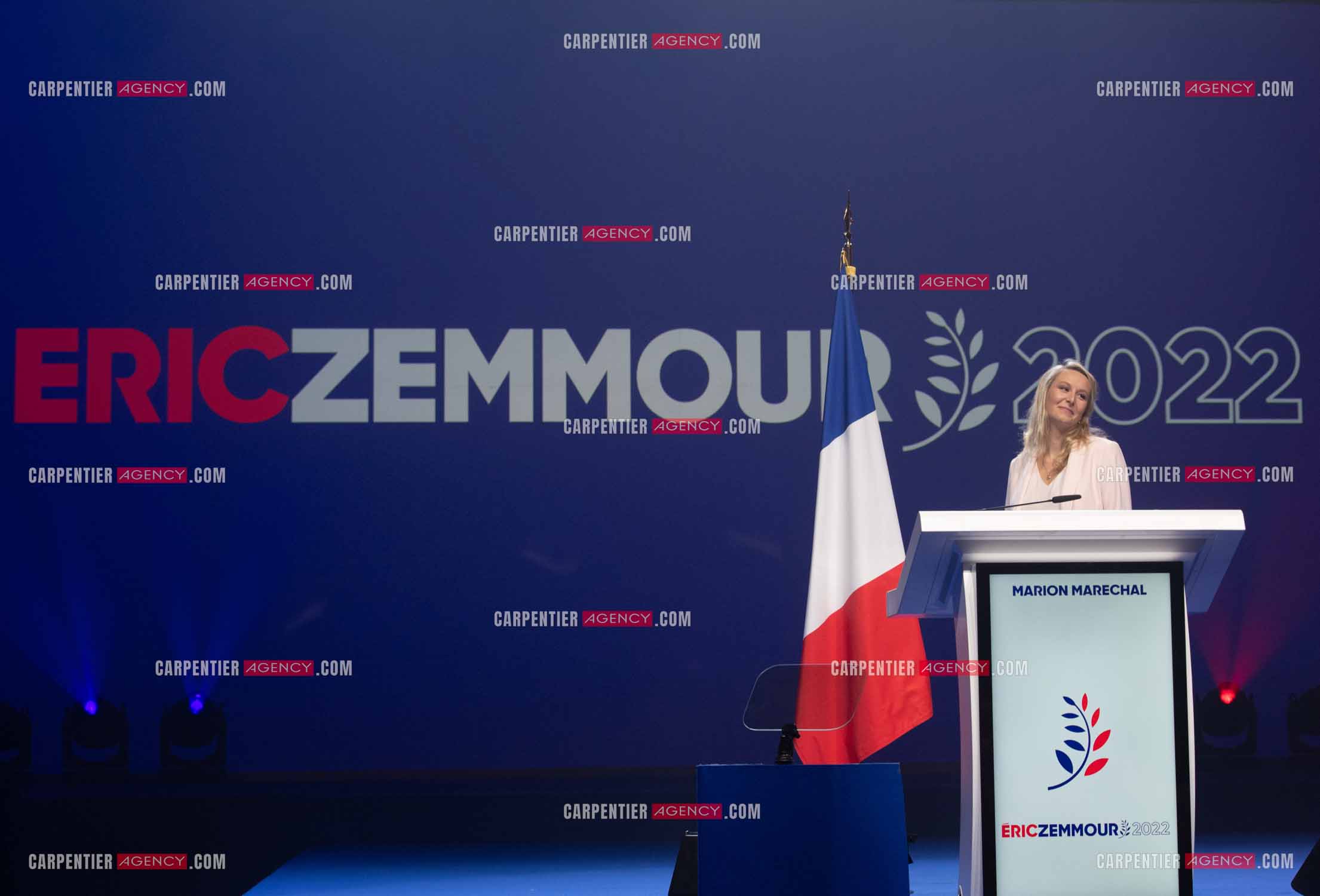 Alliance entre Marion Maréchal et Éric Zémour au Zénith de Toulon en 2022.