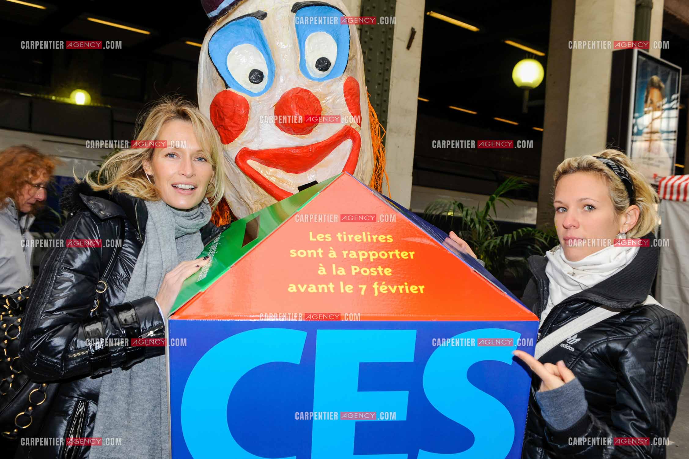 Présentation de l'opération “ PIÈCES JAUNES “ à la gare de Lyon en présence de la première dame Bernadette Chirac, Estelle Lefébure, la chanteuse Lorie Pester et le judoka David Douillet.   ( Exclusif )