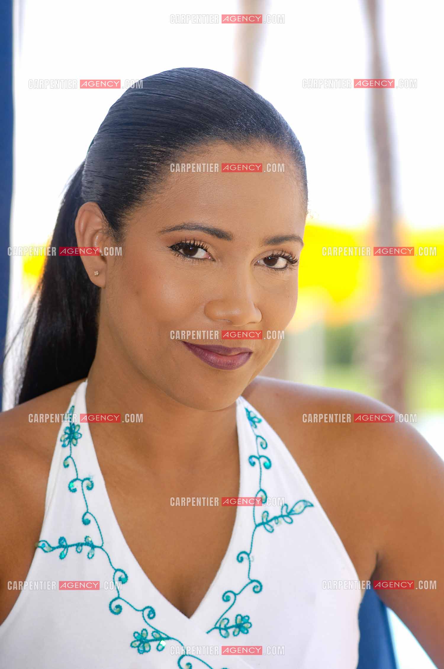 La journaliste et animatrice Christine Kelly lors d'une séance photos à Marrakech.   ( Exclusif )