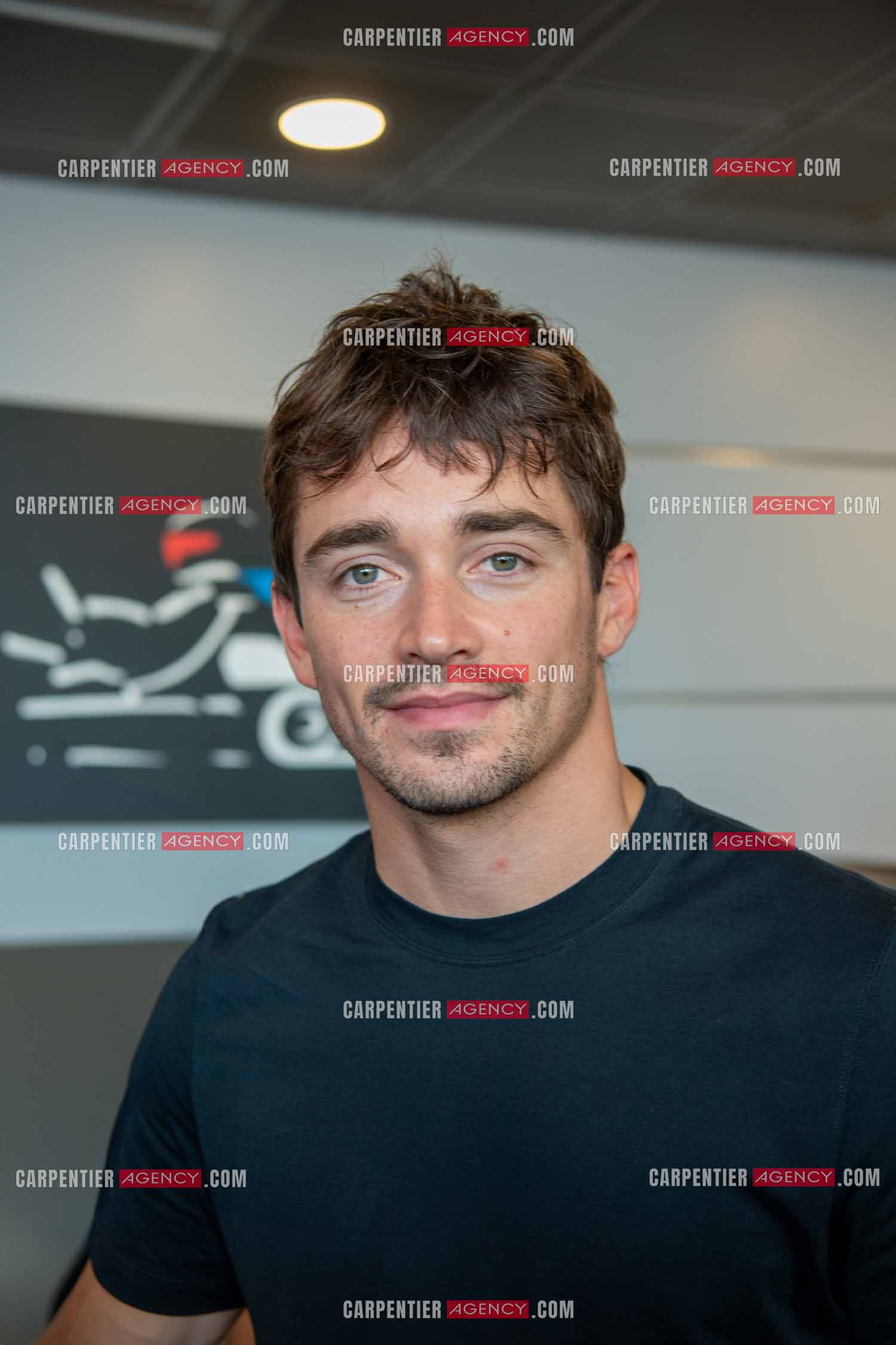 le pilote monégasque Charles Leclerc de la Scuderia Ferrari présent sur la piste du marathon de karting Jules Bianchi au Castelet.    ( Exclusif )