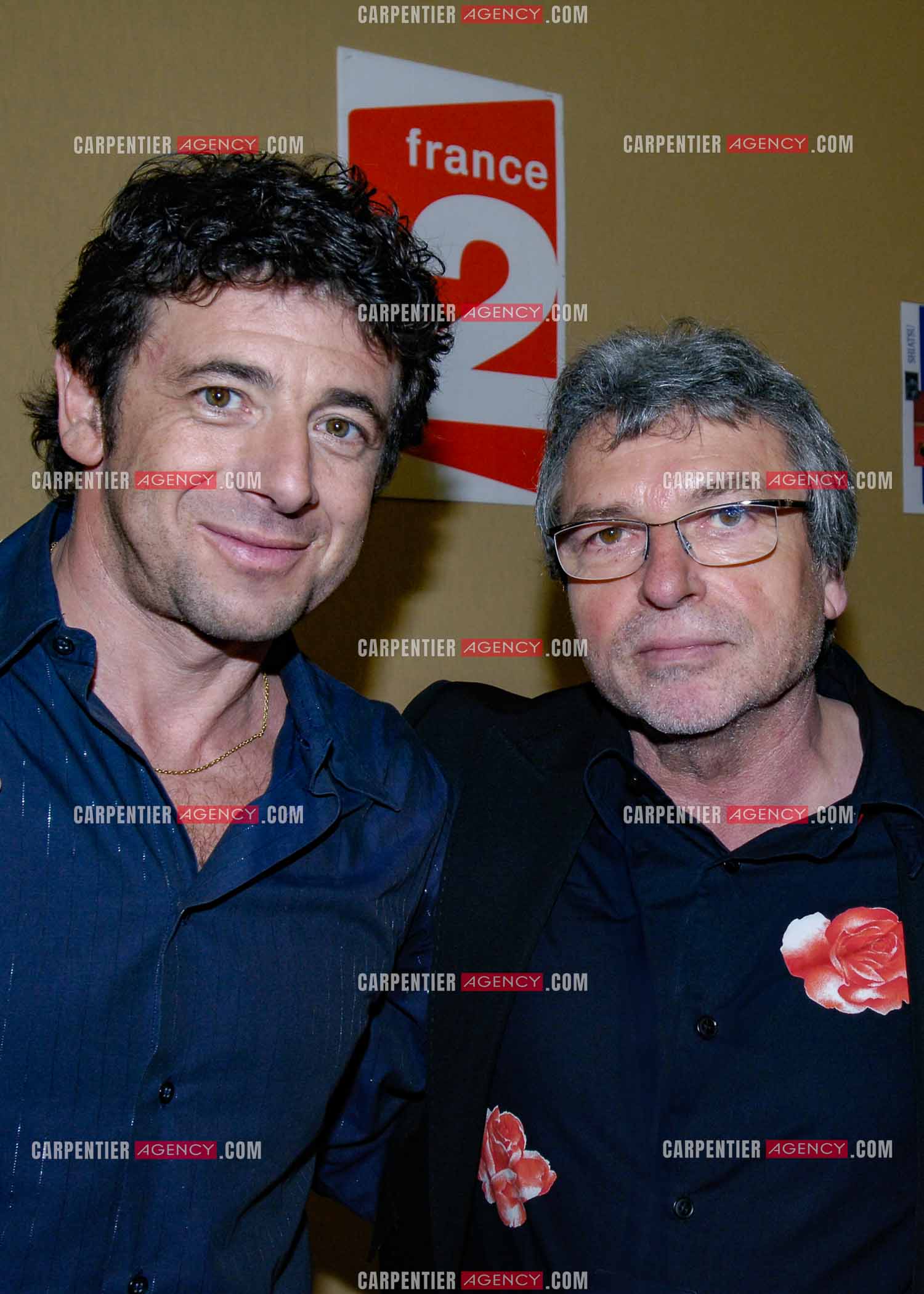 Patrick Bruel et le directeur du Zénith de Paris Daniel Colling aux victoires de la musique 2007. ( Exclusif )
