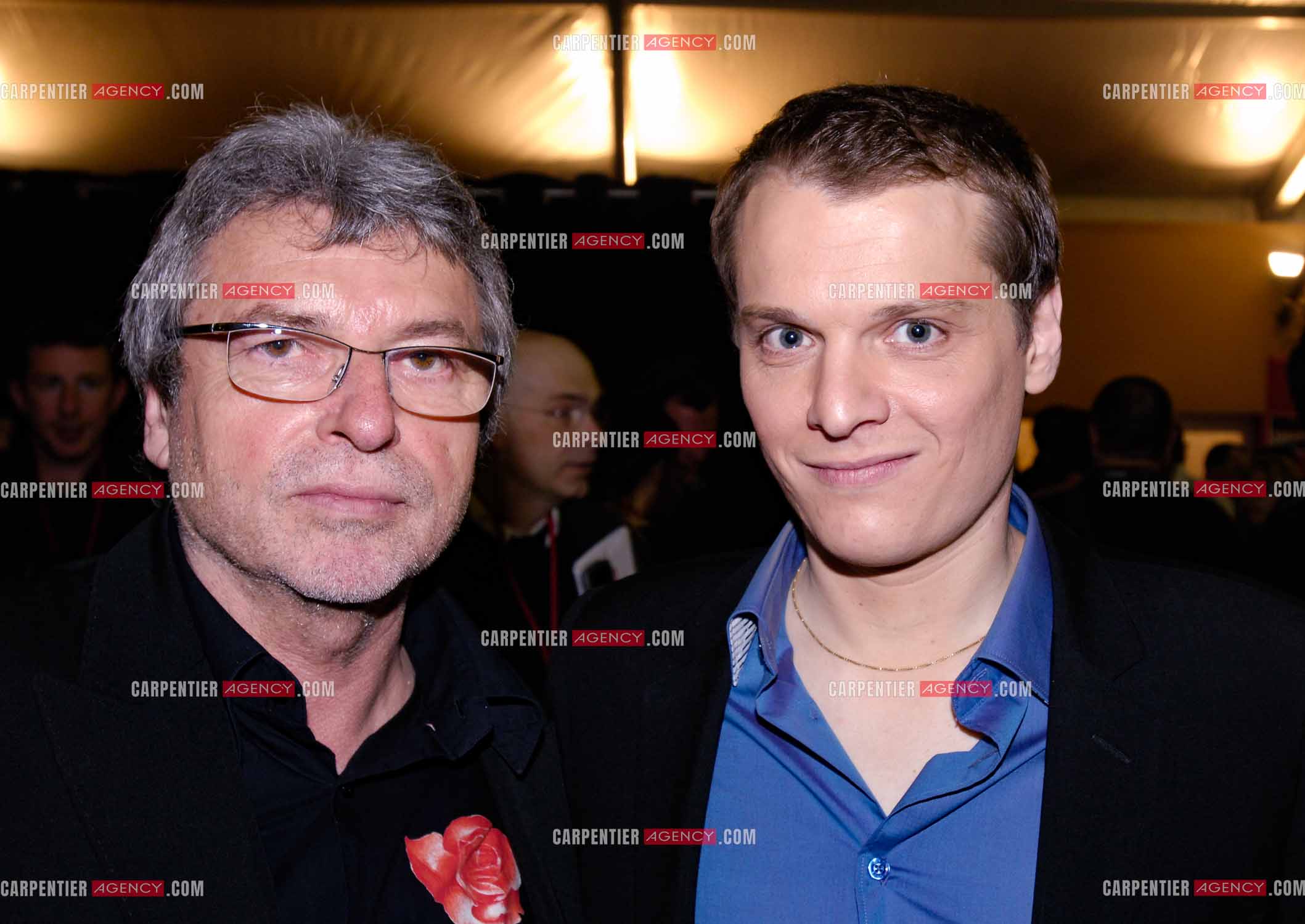 Bénabar et le directeur du Zénith de Paris Daniel Colling aux victoires de la musique 2007. ( Exclusif )