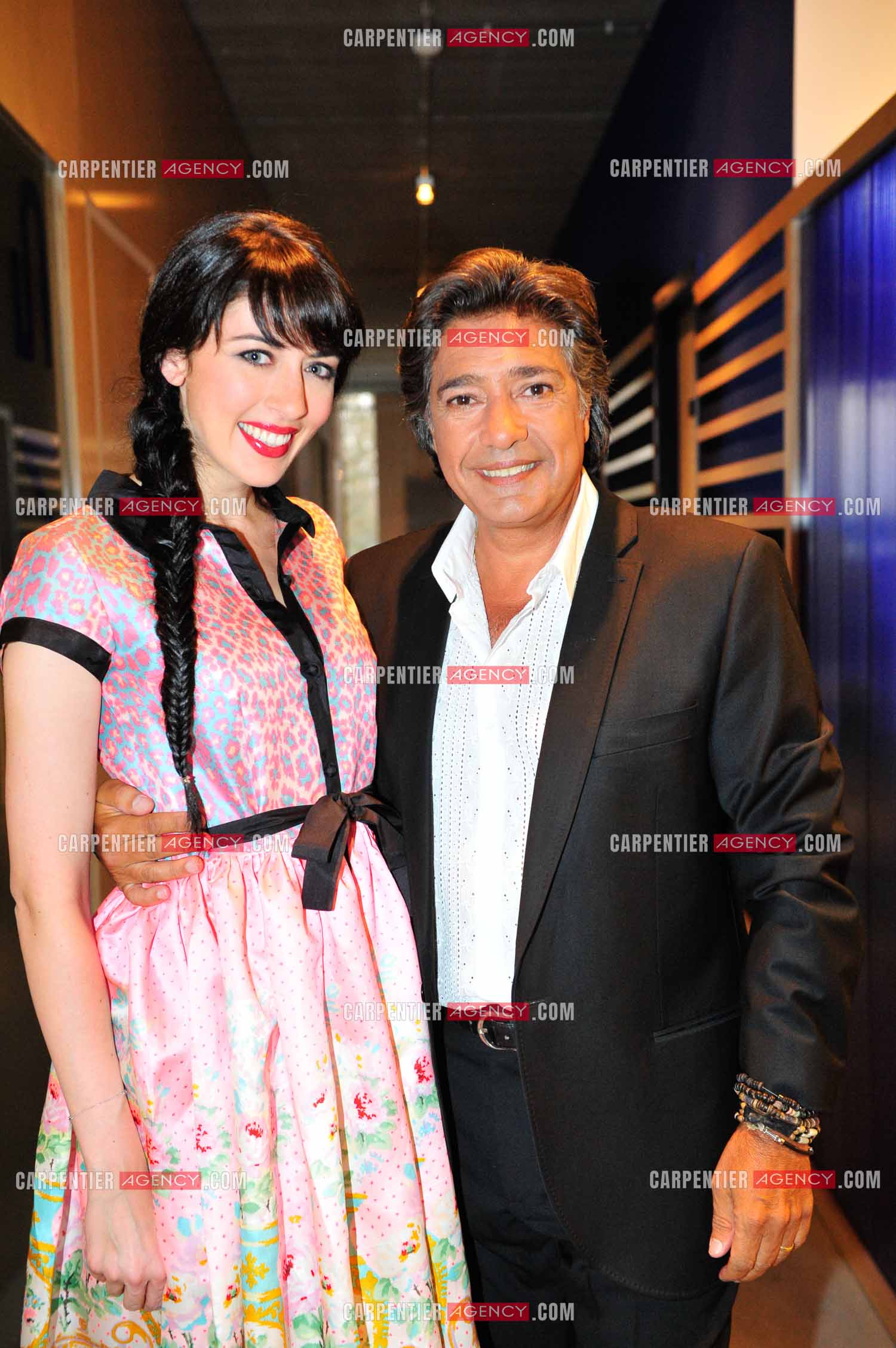 La chanteuse Nolwenn Leroy et le chanteur Frédéric François invités du TéléVie à Bruxelles.   ( Exclusif )