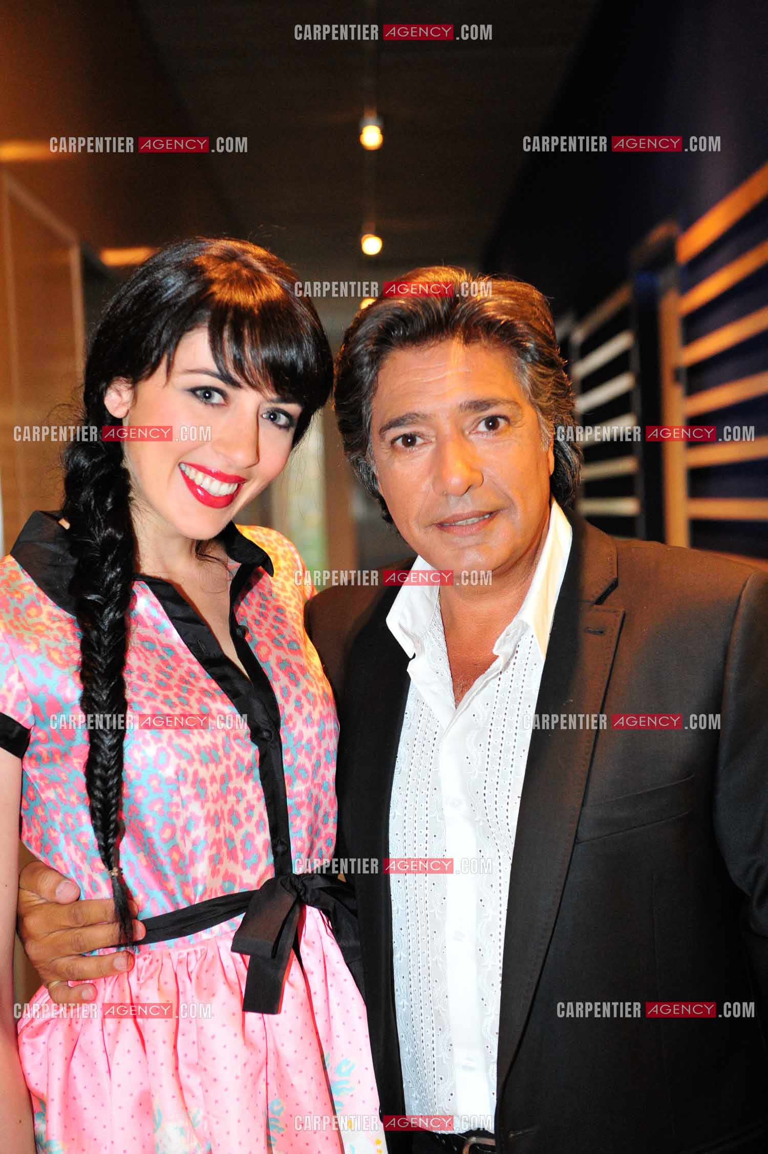 La chanteuse Nolwenn Leroy et le chanteur Frédéric François invités du TéléVie à Bruxelles.   ( Exclusif )