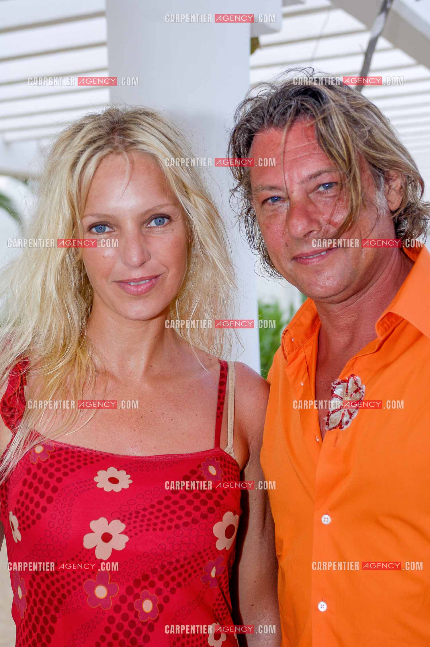 La journaliste Olivia Adriaco et son mari Cecil Maury lors du Trophémina de Djerba. ( Exclusif )