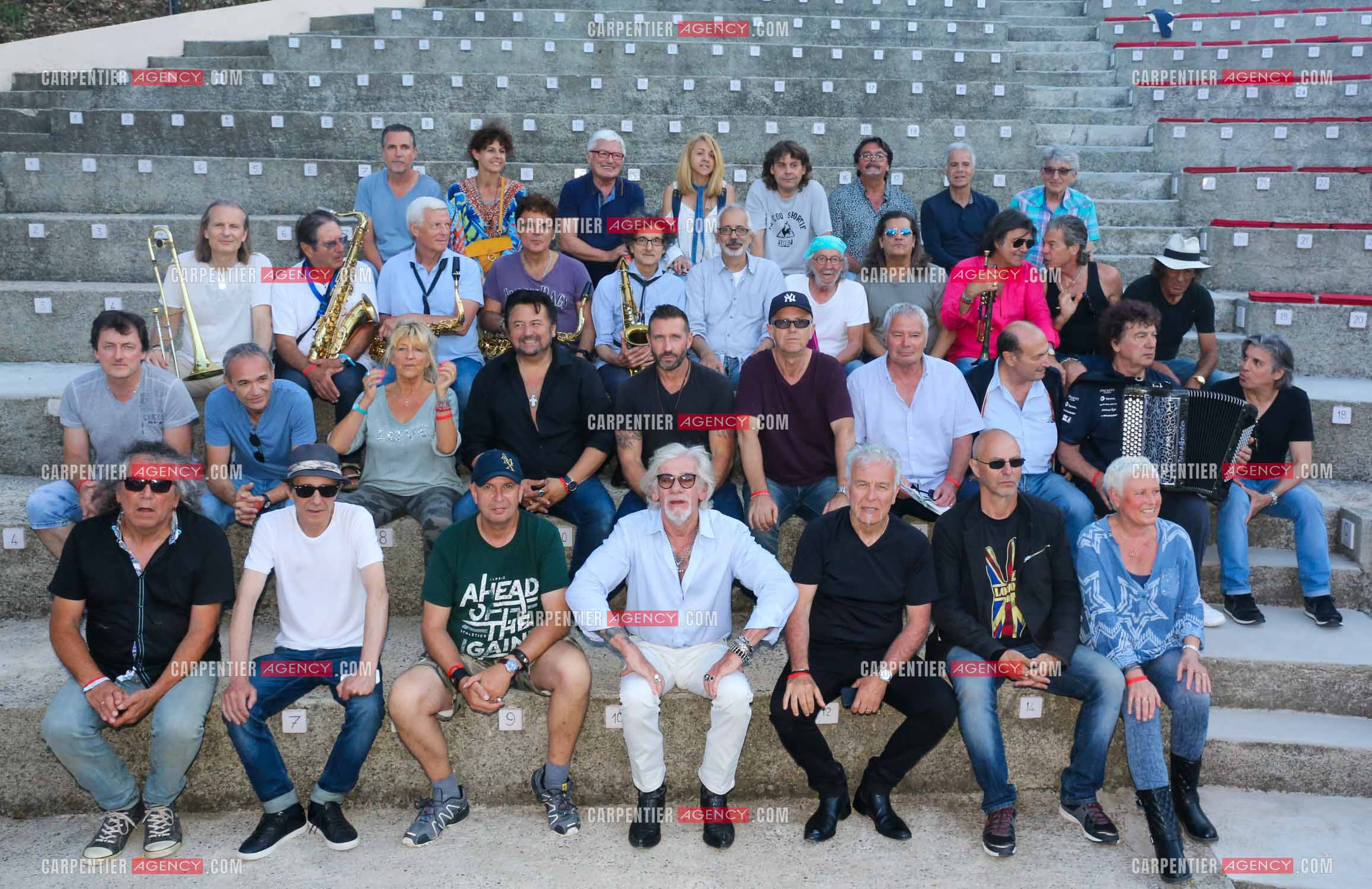 Répétitions du concert hommage a Johnny Hallyday avec ses anciens musiciens au théâtre de verdure a Ramatuelle en 2018. direction musicale : Marc Demelemester ( Rocky )                 
- Arrangements et direction des cuivres : Jean Costa
- Bassistes : Franck Costa , Jimmy Gibson  , Roberto Brio , fred Guillemet ,
- Batteurs : Marquito, René Guérin ,Gilles Chevalier , Christohe Deschamps
- Guitaristes : Marc Demelemester, Thierry Castelli ,Mick Lester, Pierre Billon ,
- Trompettistes : Eric Giausserand , Eric Mula , Kako , Jean-Pierre Ramirez , Georges Courpet , Michel Loubière, 
- Saxophonistes : Pierre Mimran, Claude Thirifays ,Patrick Bourgoin, Bruno ribéra
- Trombones : Jean Costa , Christian Fourquet , Alex Perdigon , Jean Marc Welsh,
- claviers : Nick Muir , Jean Mora , philippe Perthoner, Christophe Mazen , Jean-Jacques Genevard , Barney (Jean Marc Deutere) 
- voix : Anne Marie Godart , Pierro Bargoin , Lilli Davis,Sylvaine Berry , Fay Costa , Chris agullo, David suzzoni, Pierre Billon , Rocky
- Harmonica : Christophe Dupeu