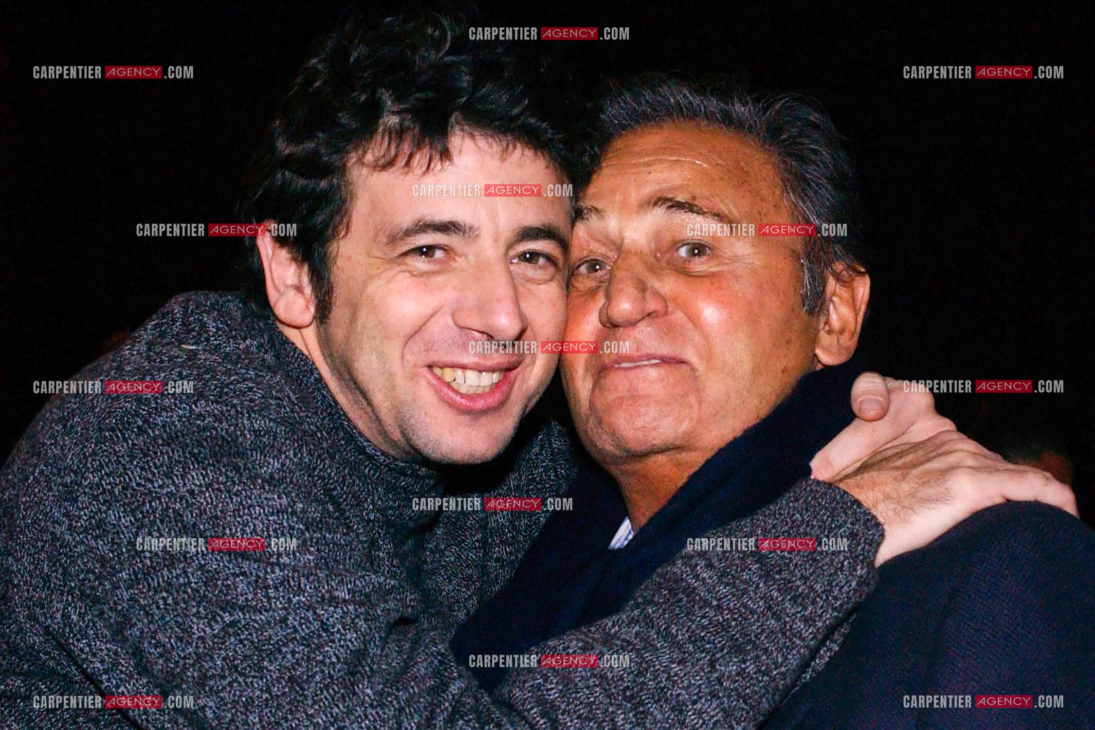 Le chanteur Patrick Bruel et son ami l'acteur Roger Hanin.     ( Exclusif )