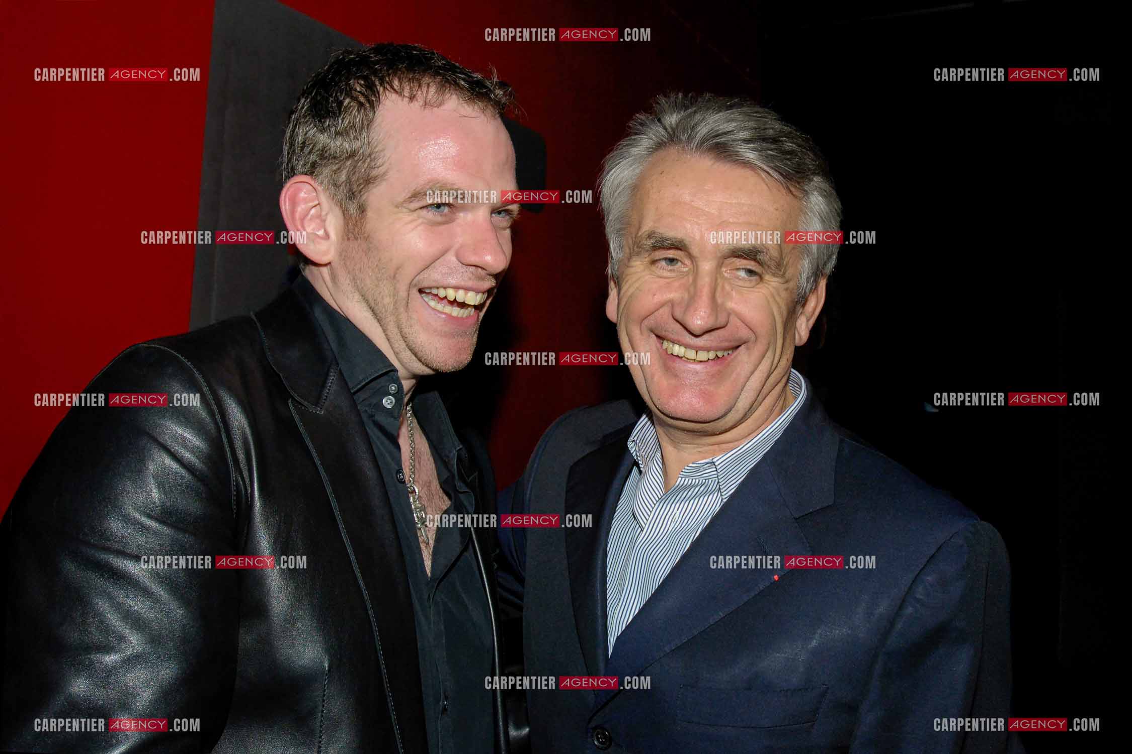 Le chanteur Pierre Garand dit Garou en concert au Zénith de Paris en 2007. Garou et son producteur Gilbert Coullier.  ( Exclusif )