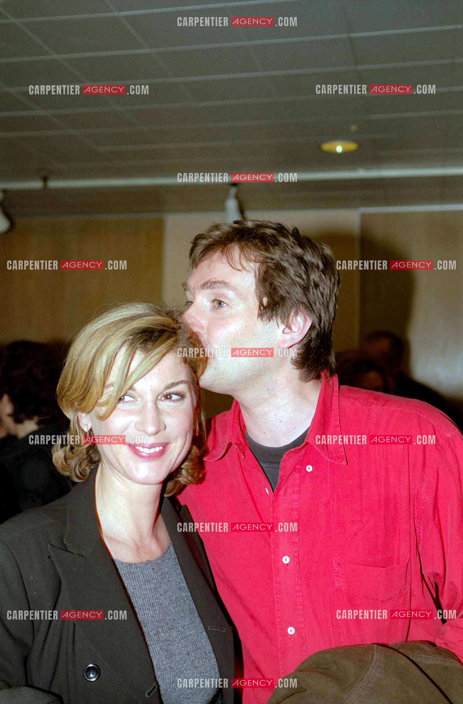 Générale de la deuxième version de la comédie musicale “ Notre Dame de Paris “ au Palais des Congrès de Paris en 2000. Michèle Laroque et son complice Pierre Palmade.    ( Exclusif )