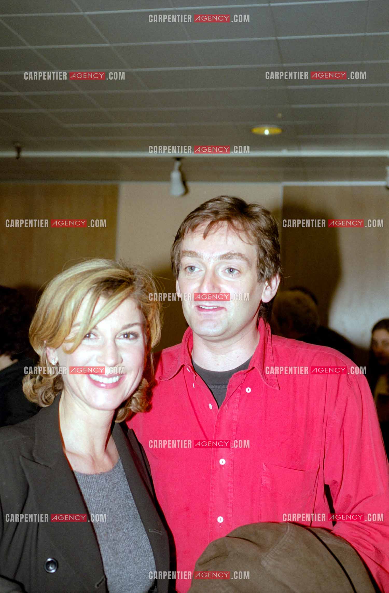 Générale de la deuxième version de la comédie musicale “ Notre Dame de Paris “ au Palais des Congrès de Paris en 2000. Michèle Laroque et son complice Pierre Palmade.    ( Exclusif )
