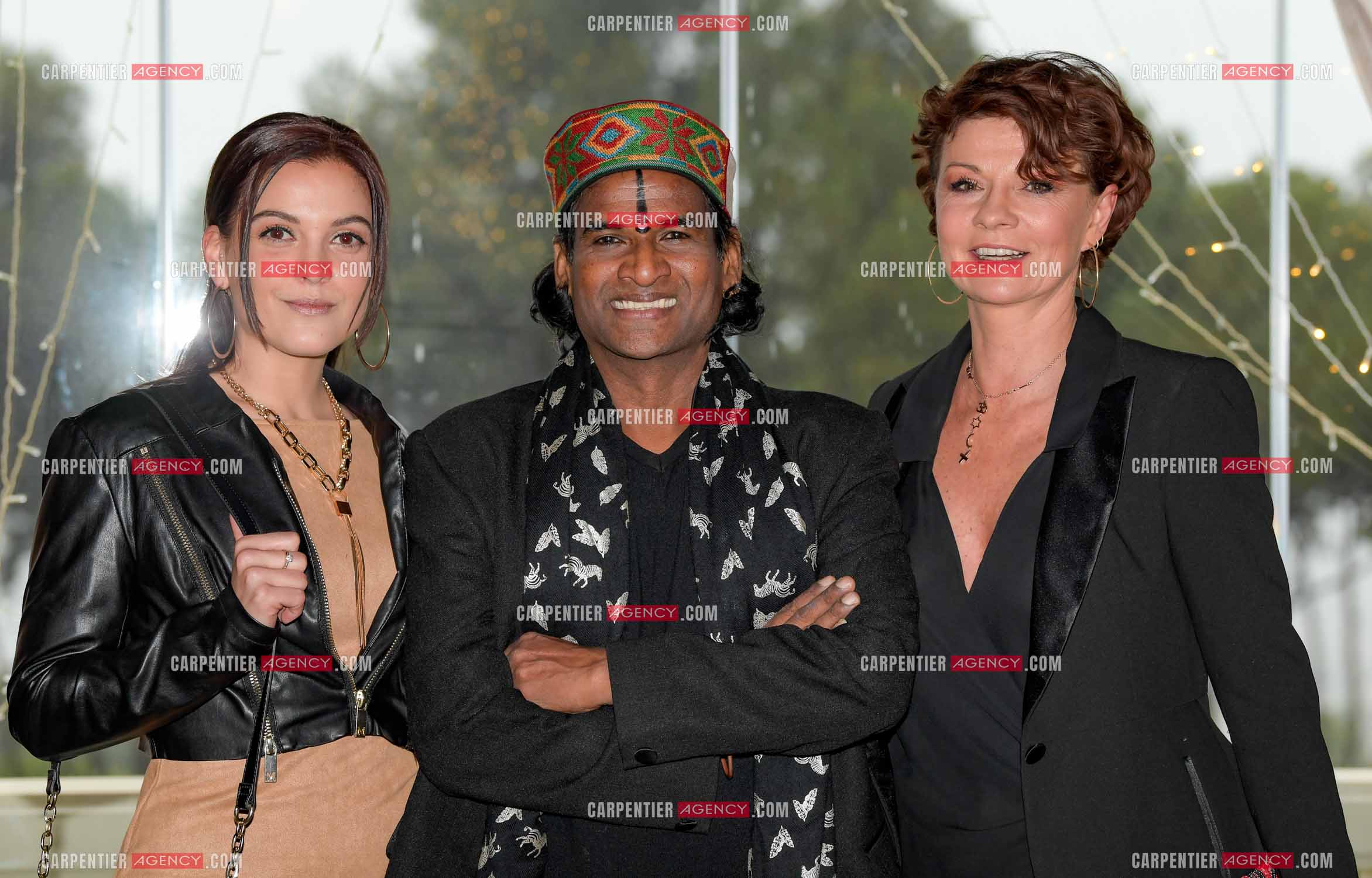 L'actrice Sylvia Pouget, l'acteur et danseur Raghunath Manet et l'actrice Candice Berner.     ( Exclusif )