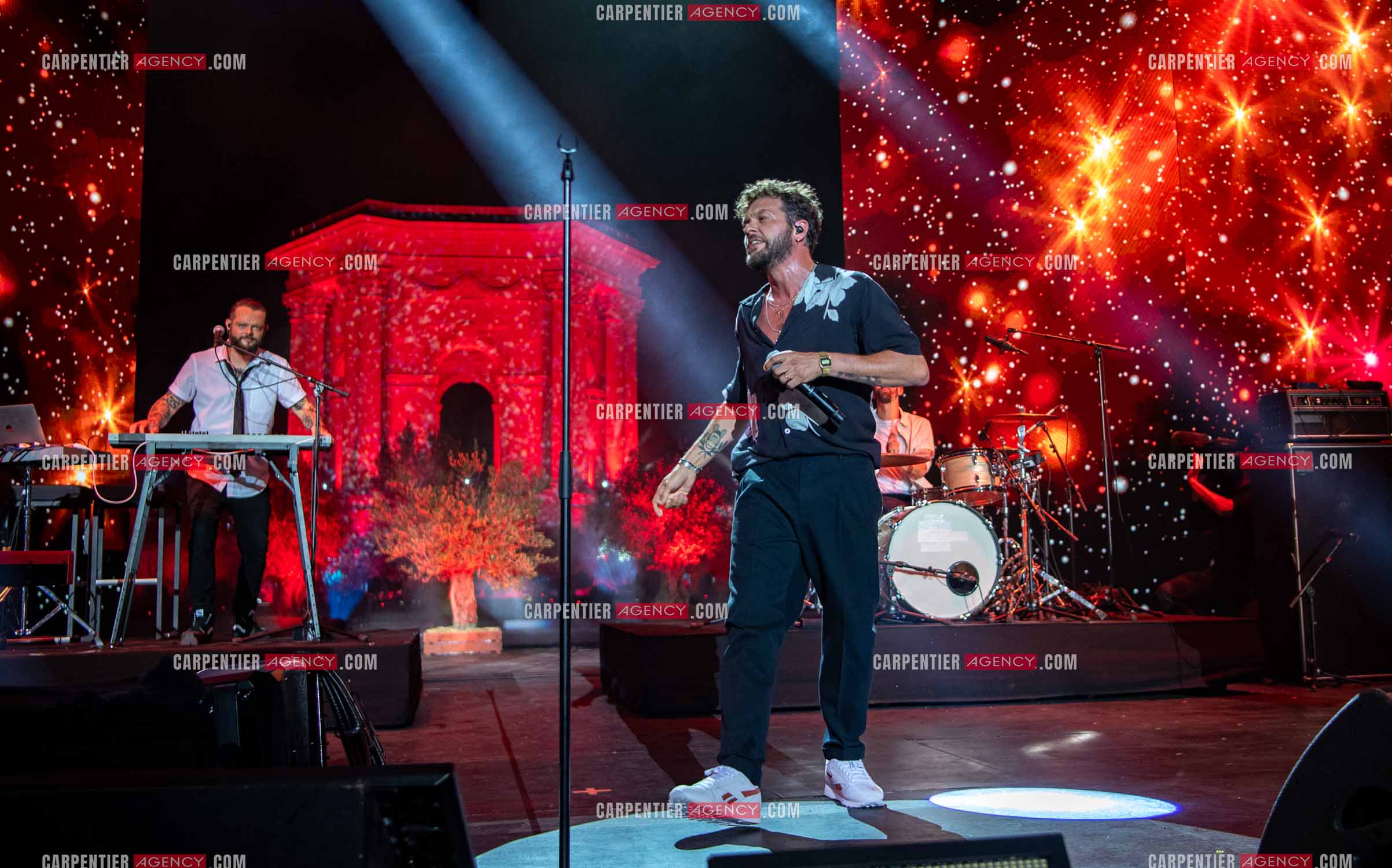 Le chanteur Claudio Capéo en concert à Montpellier.  ( Exclusif )