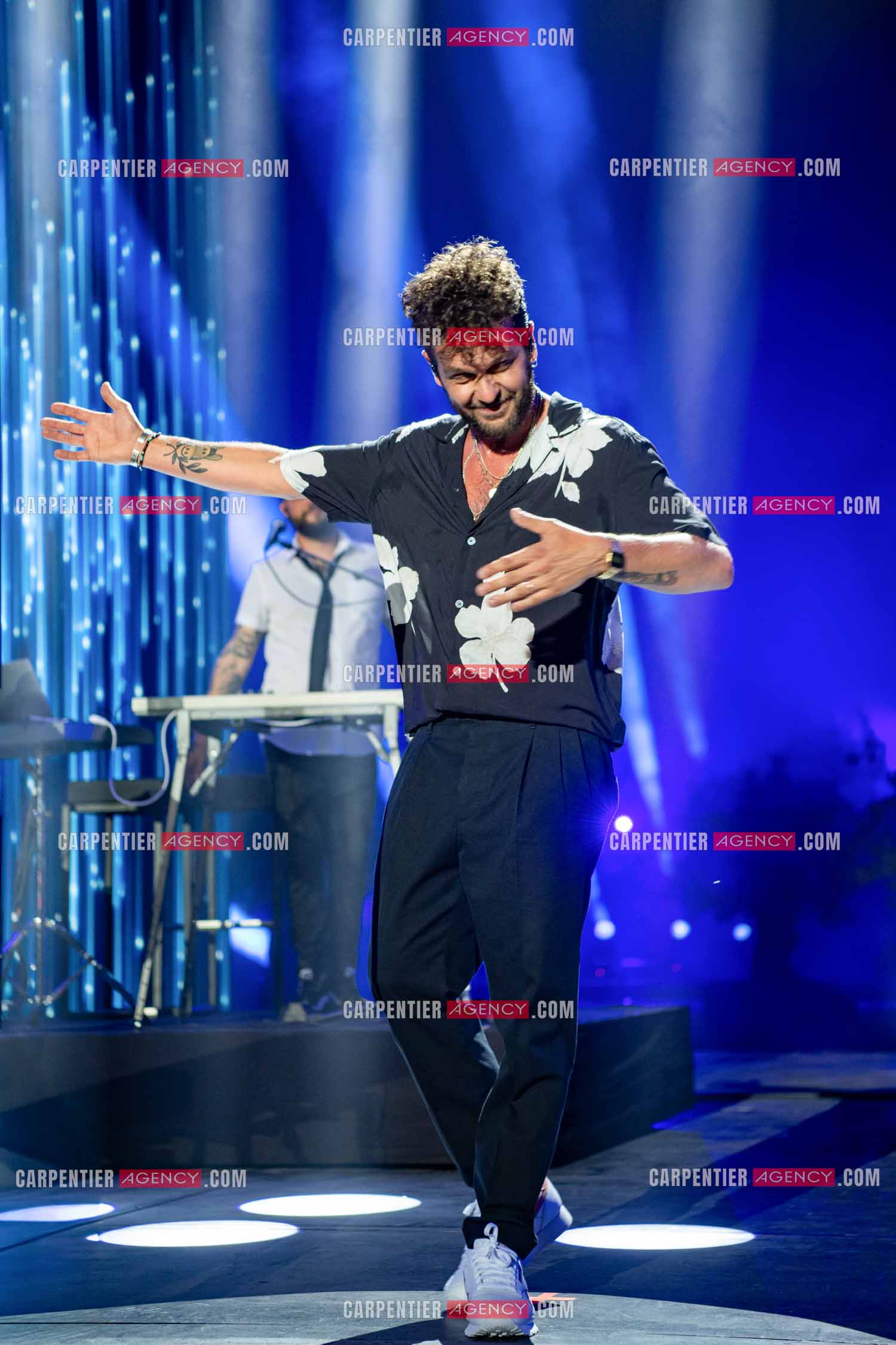 Le chanteur Claudio Capéo en concert à Montpellier.  ( Exclusif )