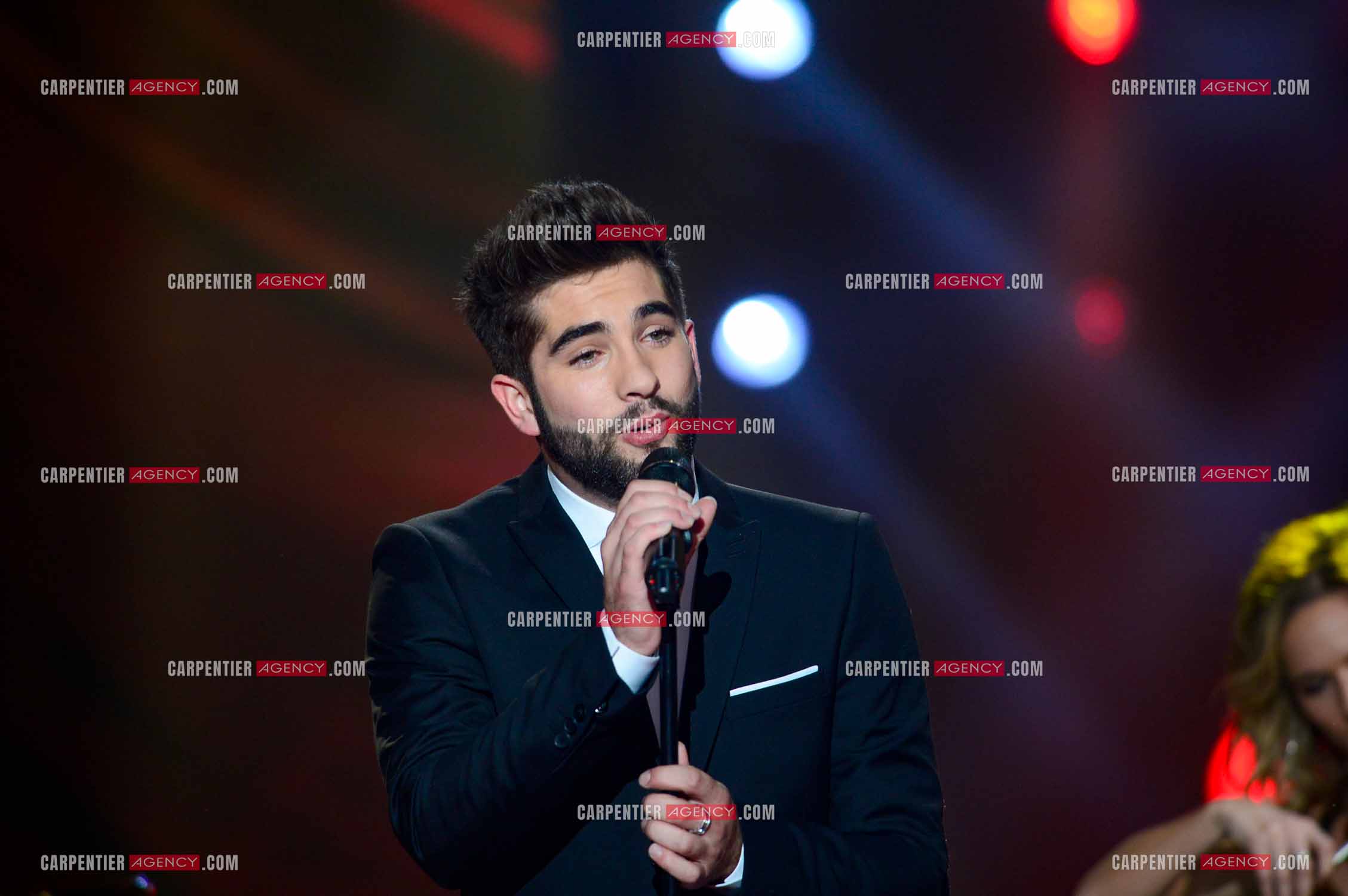 Le chanteur Kendji Girac invité pour la promo de son album sur le plateau de The Voice.  ( Exclusif )