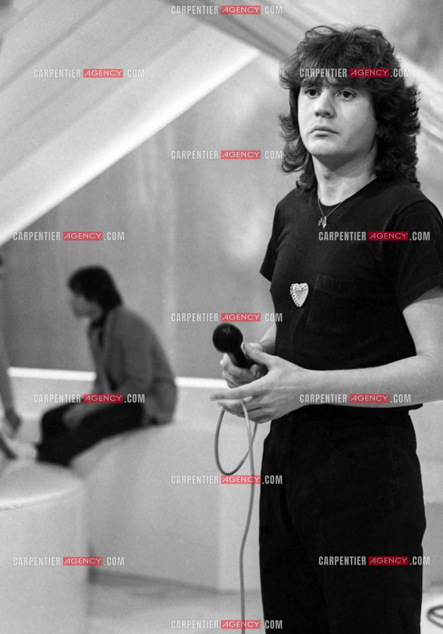 Le chanteur Daniel Balavoine lors des répétitions.   ( Exclusif )