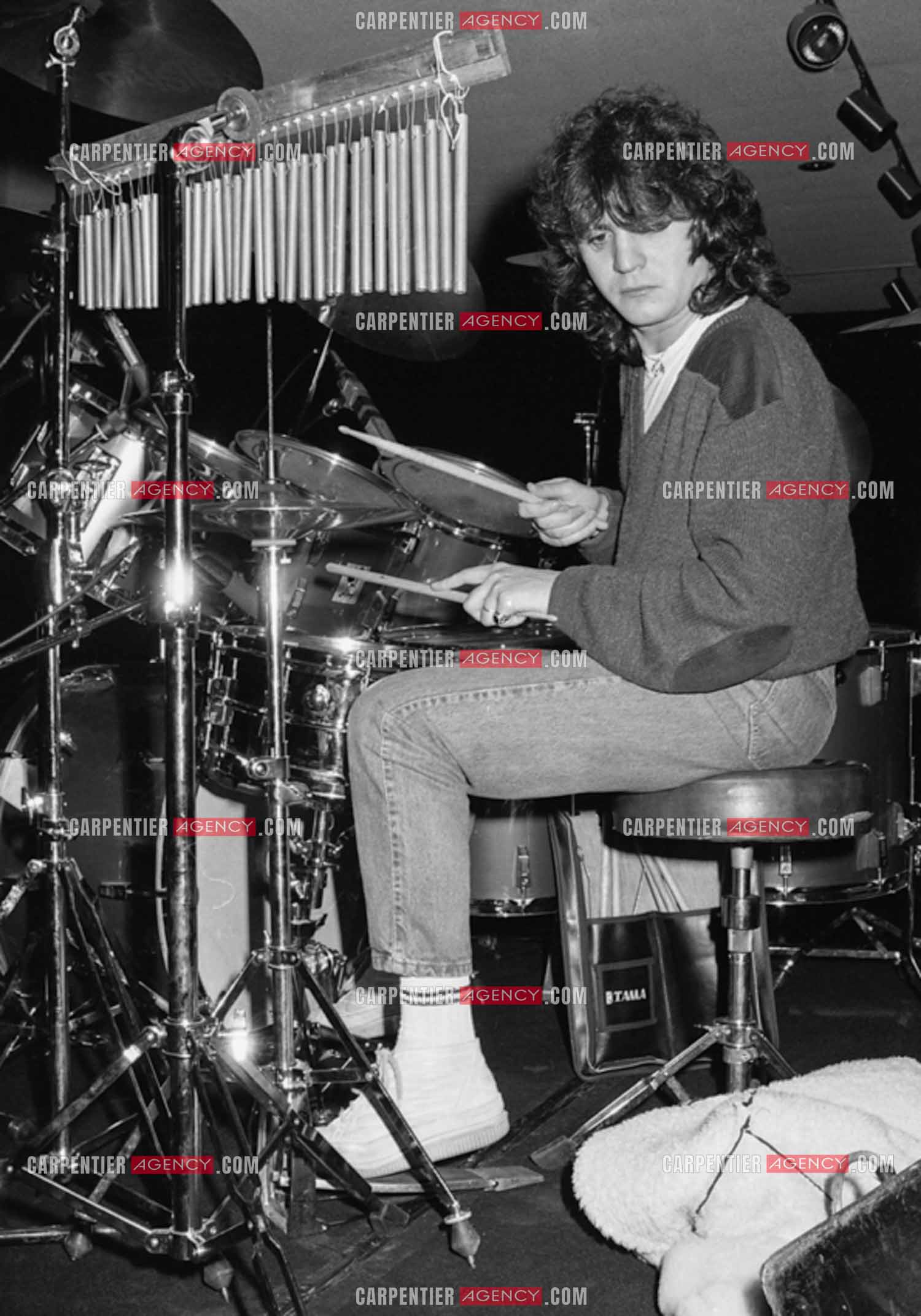 Le chanteur Daniel Balavoine lors des répétitions.   ( Exclusif )