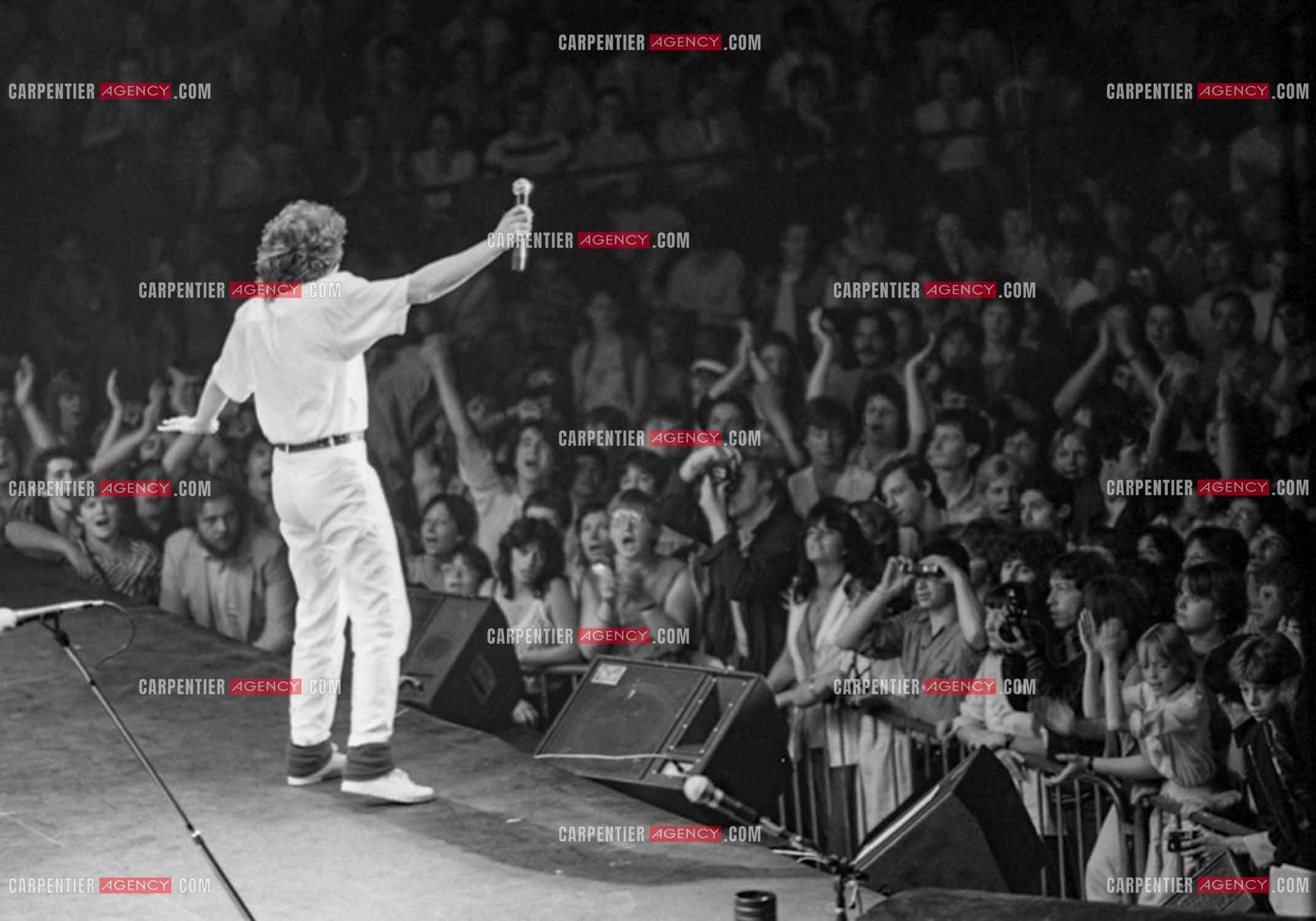 Le chanteur Daniel Balavoine en concert.   ( Exclusif )