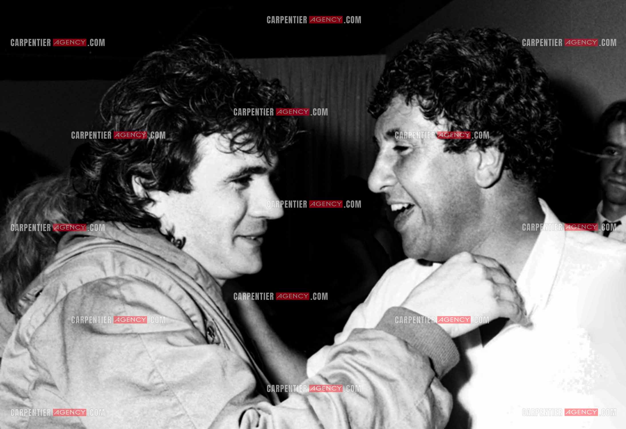 Le chanteur Daniel Balavoine et Stéphane Collaro.   ( Exclusif )