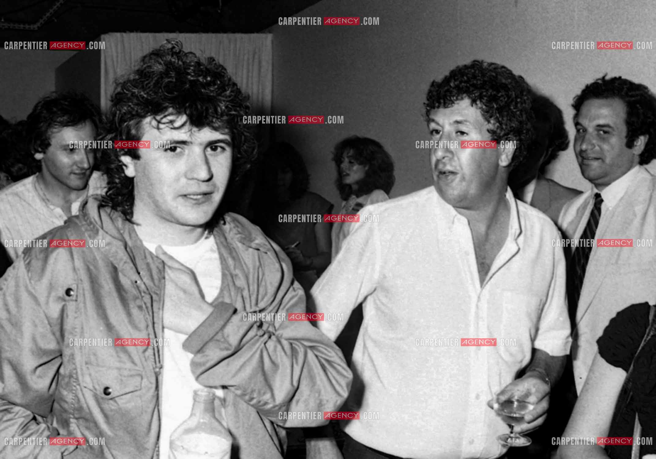 Le chanteur Daniel Balavoine et Stéphane Collaro.   ( Exclusif )