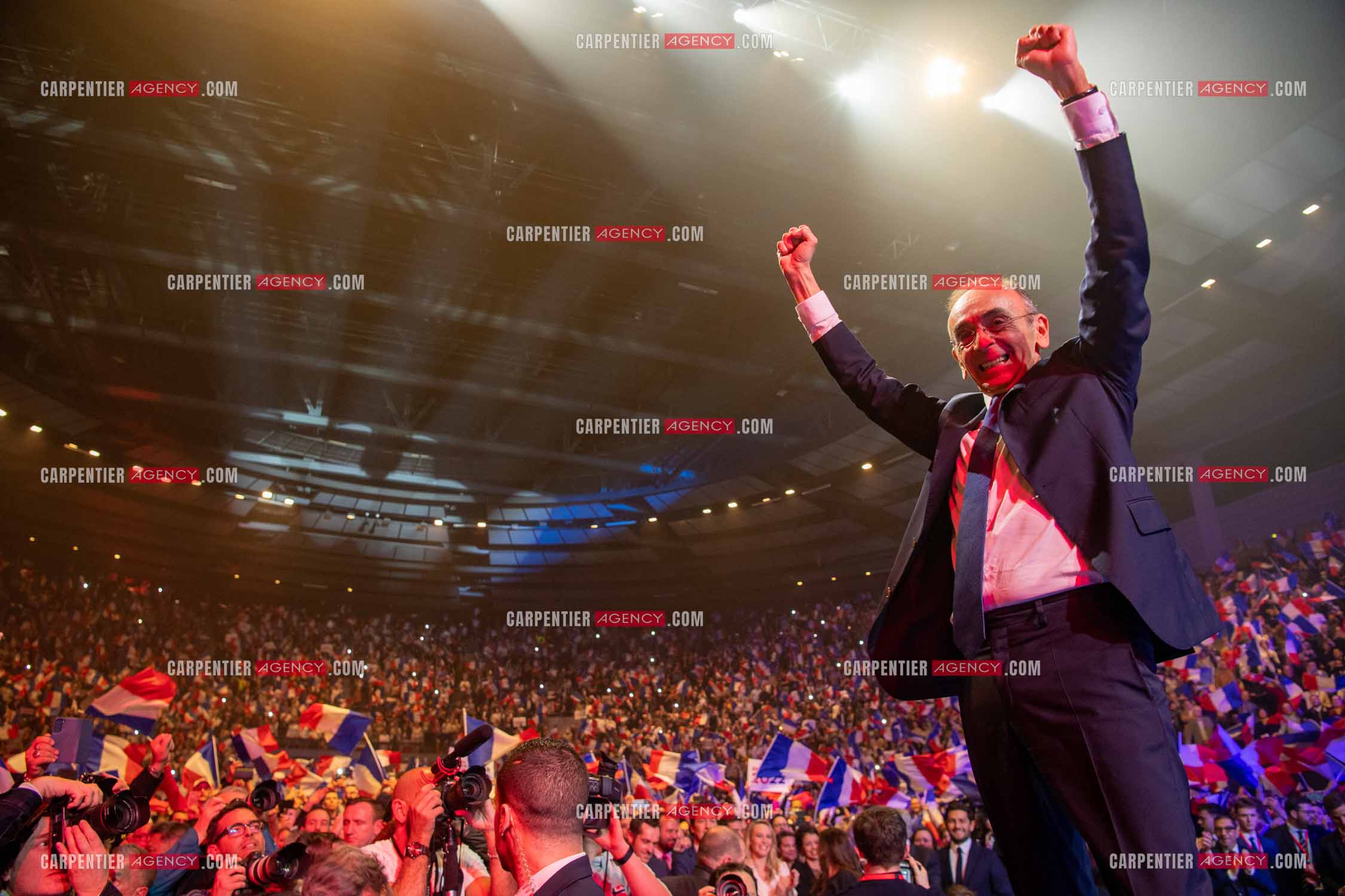 Meeting à Toulon du candidat à la présidentielle Eric Zemmour.