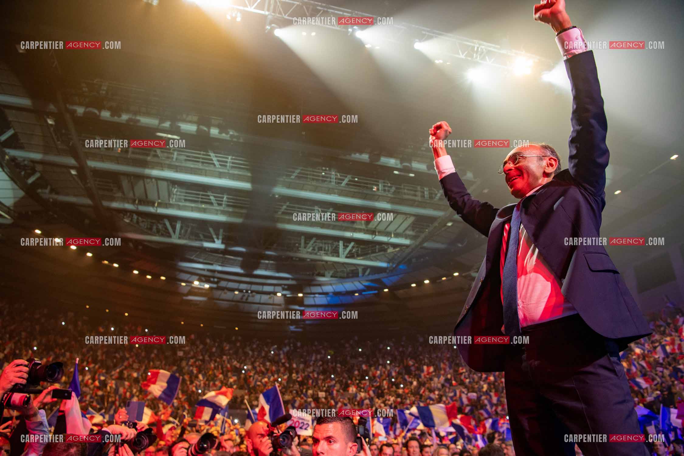 Meeting à Toulon du candidat à la présidentielle Eric Zemmour.