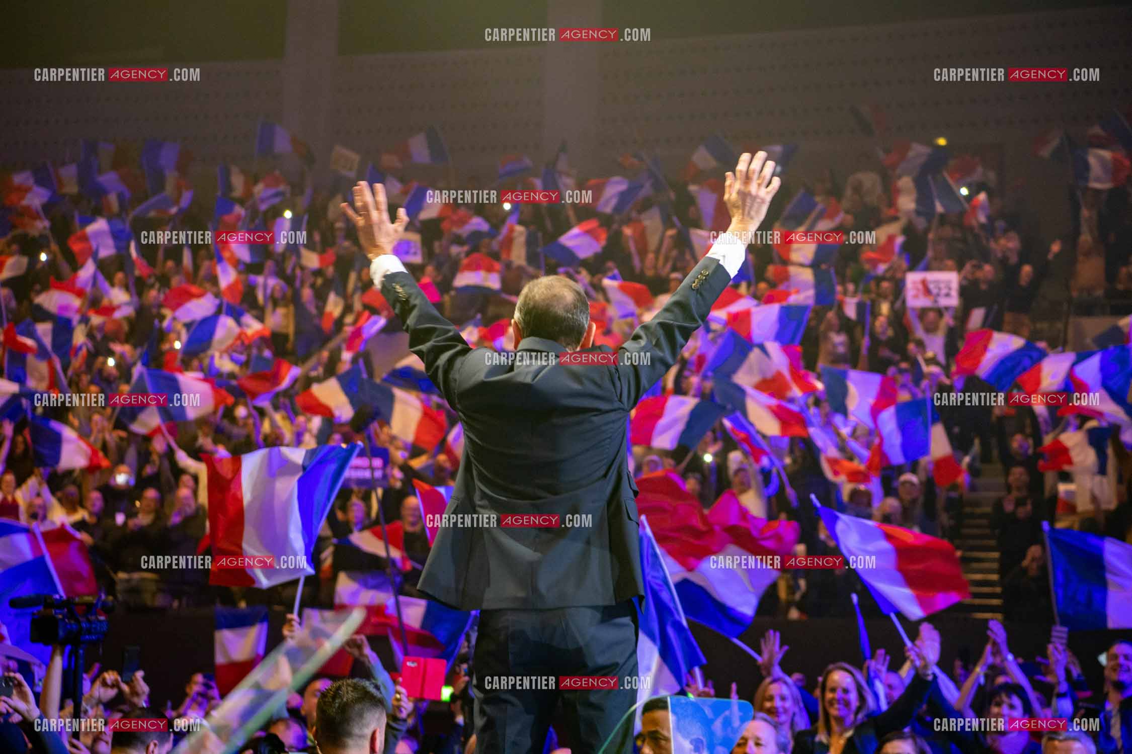 Meeting à Toulon du candidat à la présidentielle Eric Zemmour.