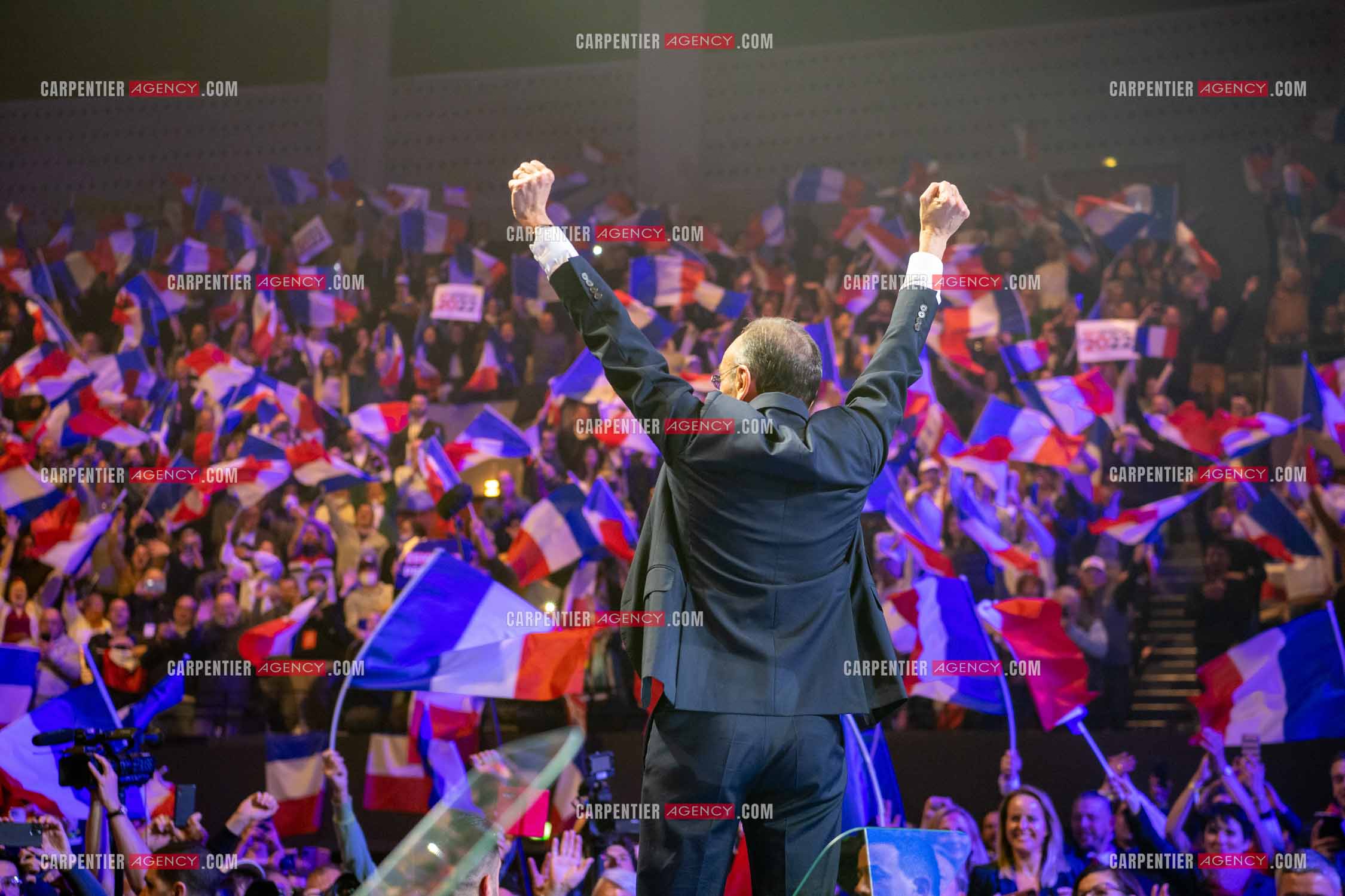 Meeting à Toulon du candidat à la présidentielle Eric Zemmour.