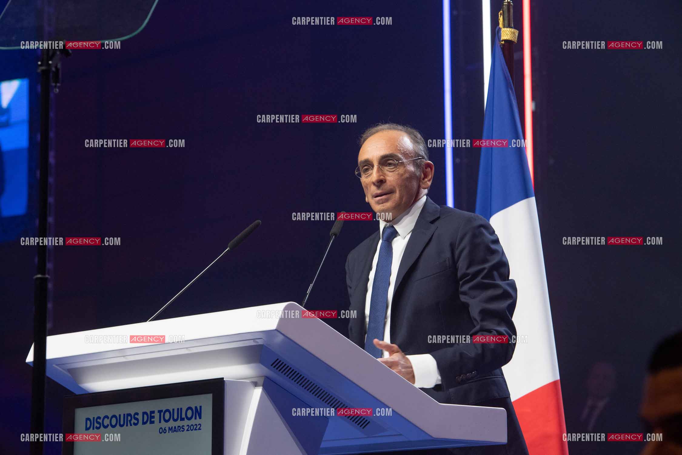 Meeting à Toulon du candidat à la présidentielle Eric Zemmour.