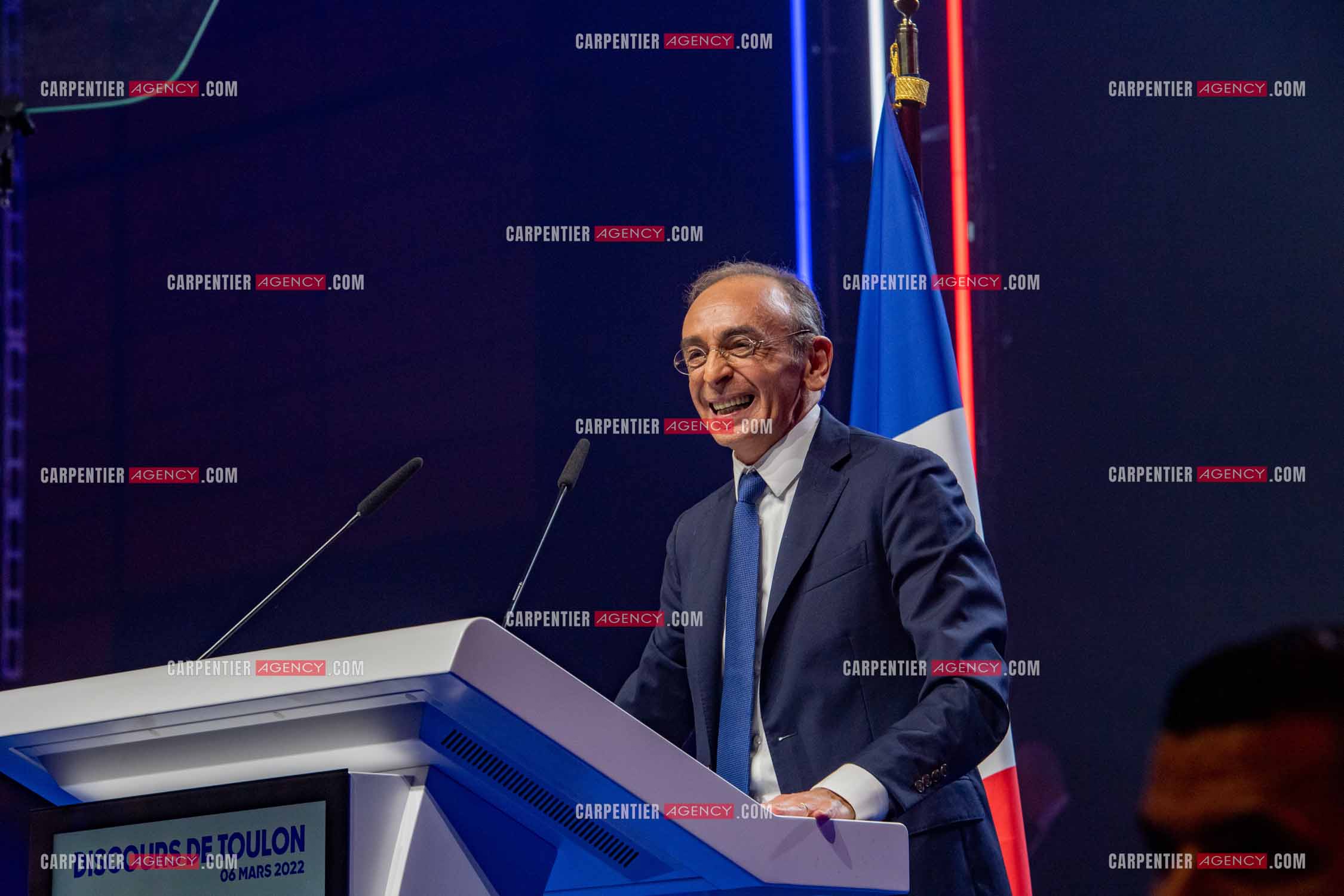 Meeting à Toulon du candidat à la présidentielle Eric Zemmour.
