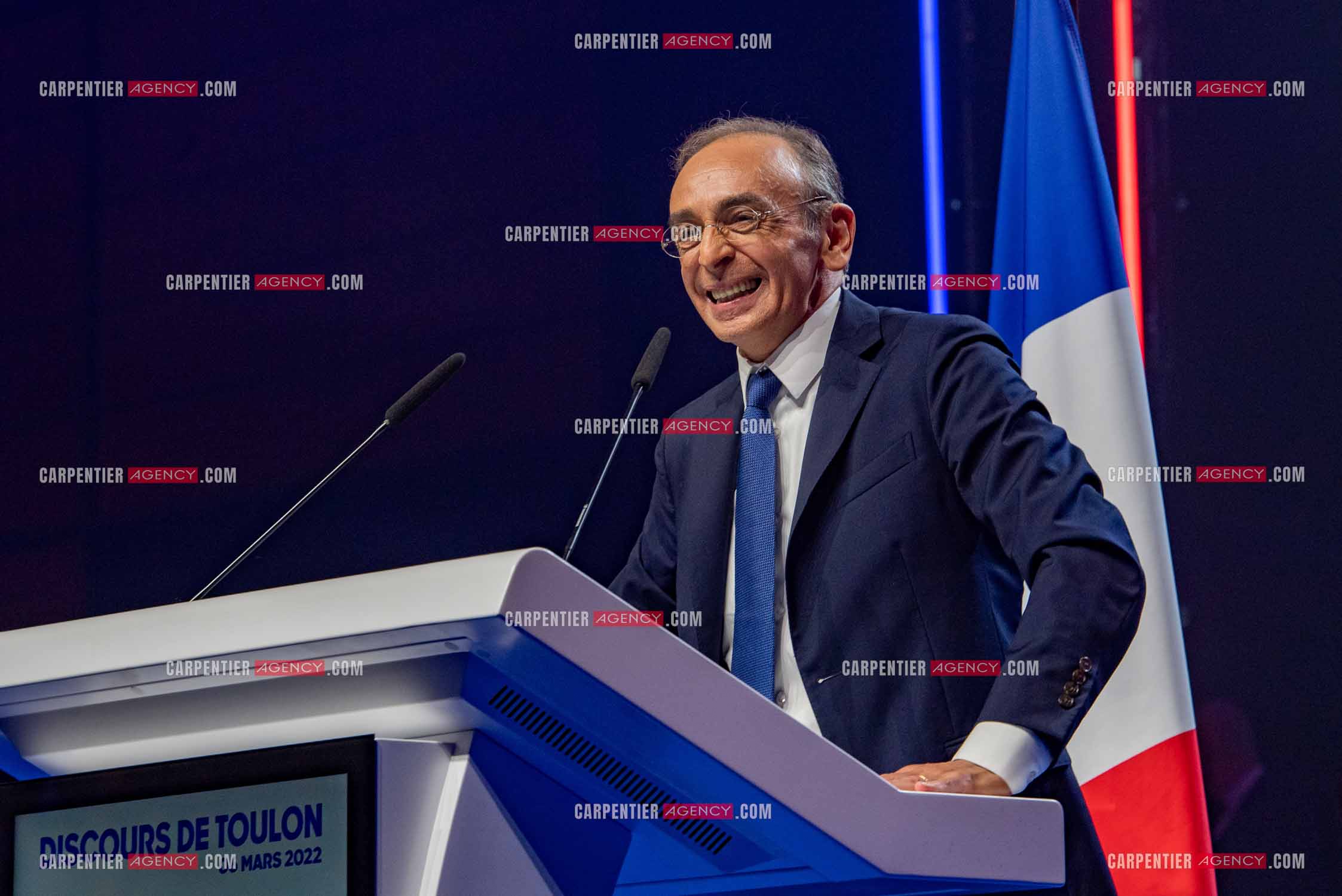 Meeting à Toulon du candidat à la présidentielle Eric Zemmour.