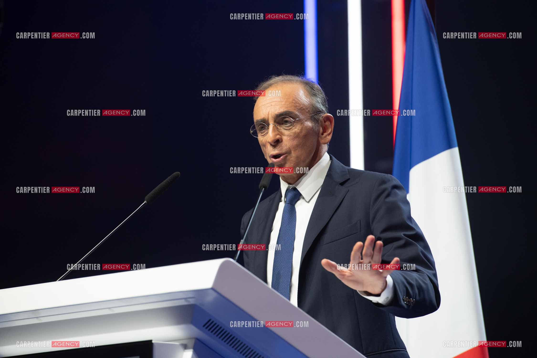 Meeting à Toulon du candidat à la présidentielle Eric Zemmour.