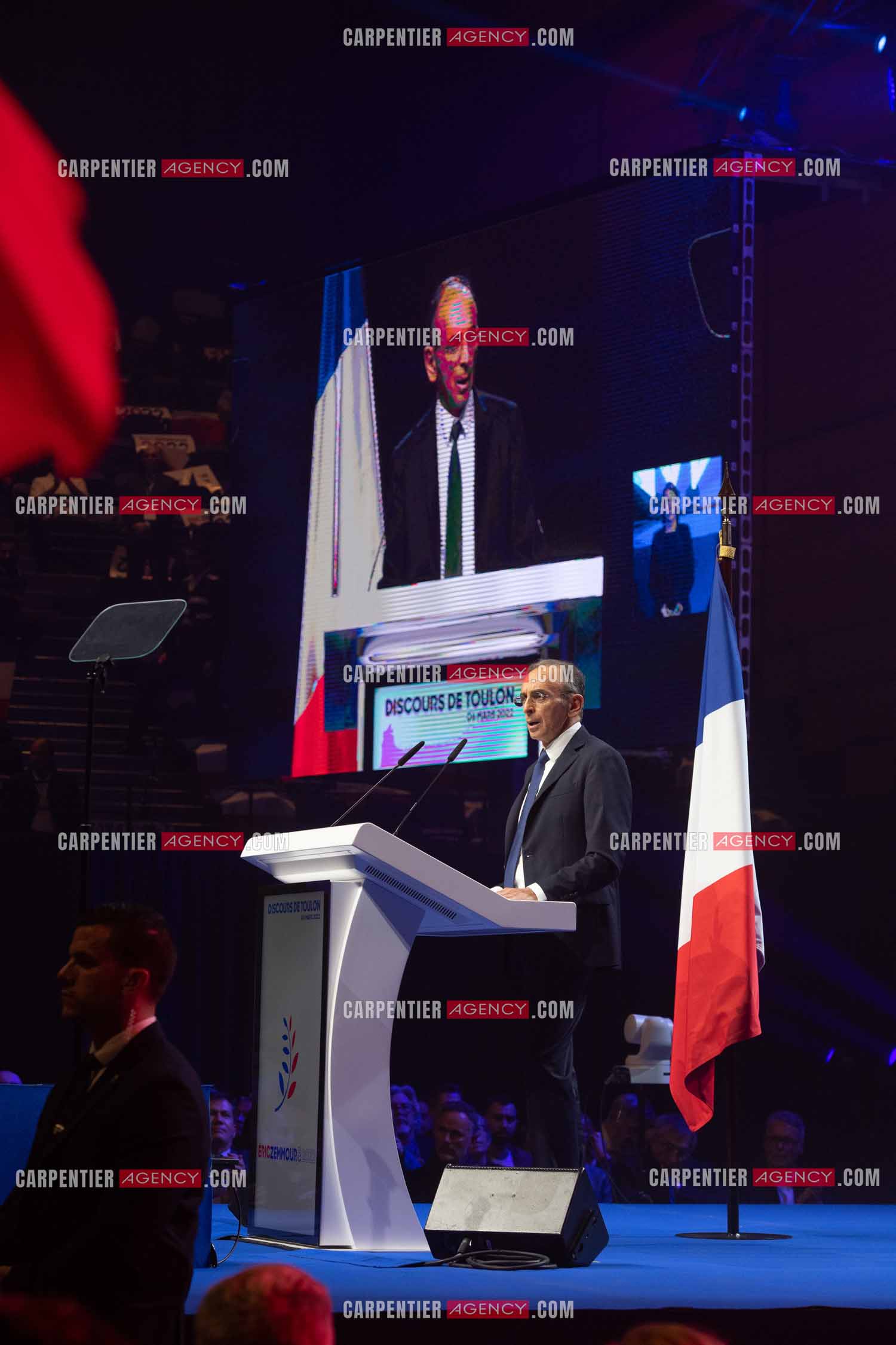 Meeting à Toulon du candidat à la présidentielle Eric Zemmour.