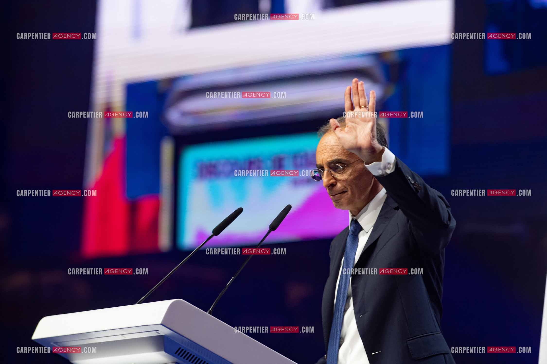 Meeting à Toulon du candidat à la présidentielle Eric Zemmour.