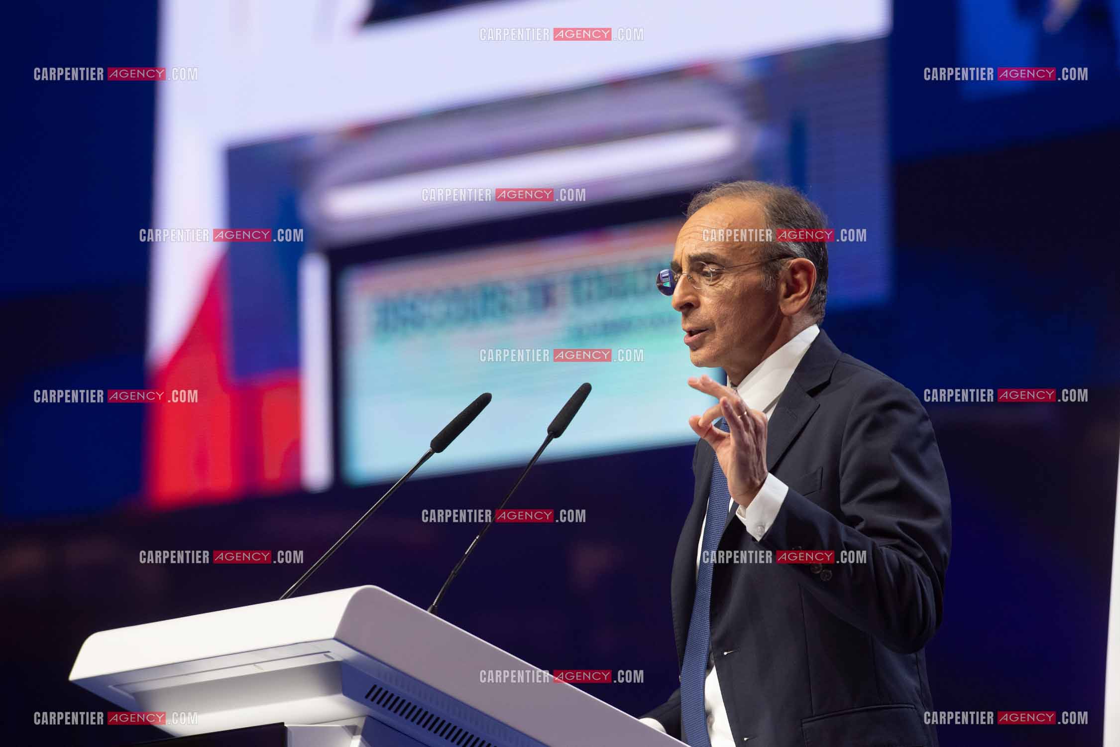 Meeting à Toulon du candidat à la présidentielle Eric Zemmour.