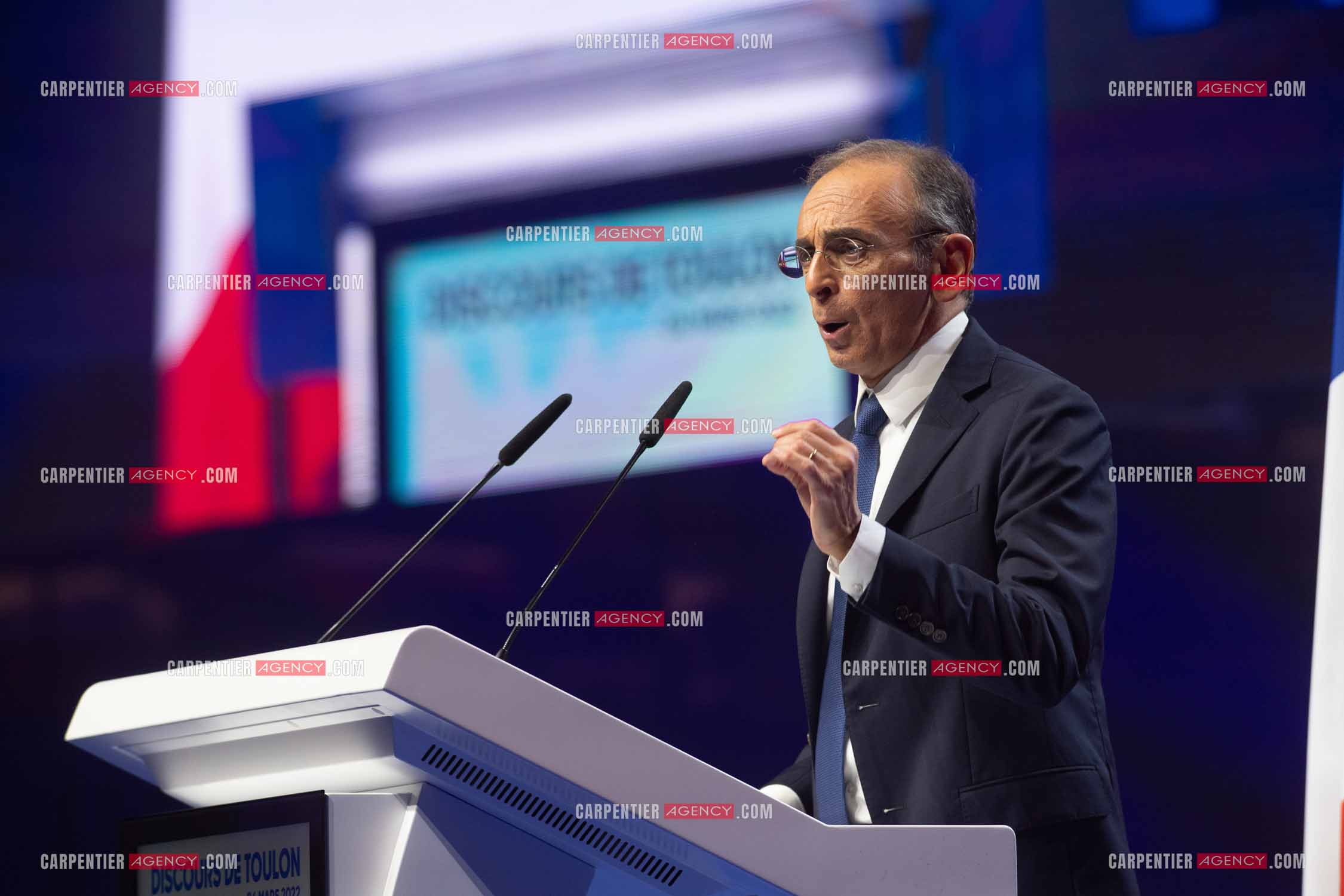 Meeting à Toulon du candidat à la présidentielle Eric Zemmour.