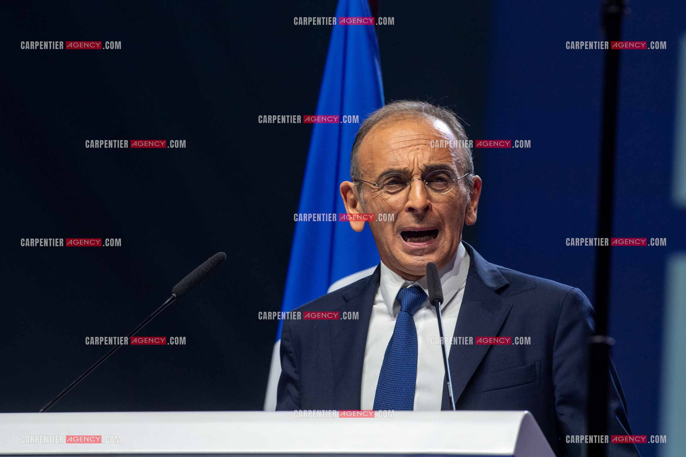 Meeting à Toulon du candidat à la présidentielle Eric Zemmour.
