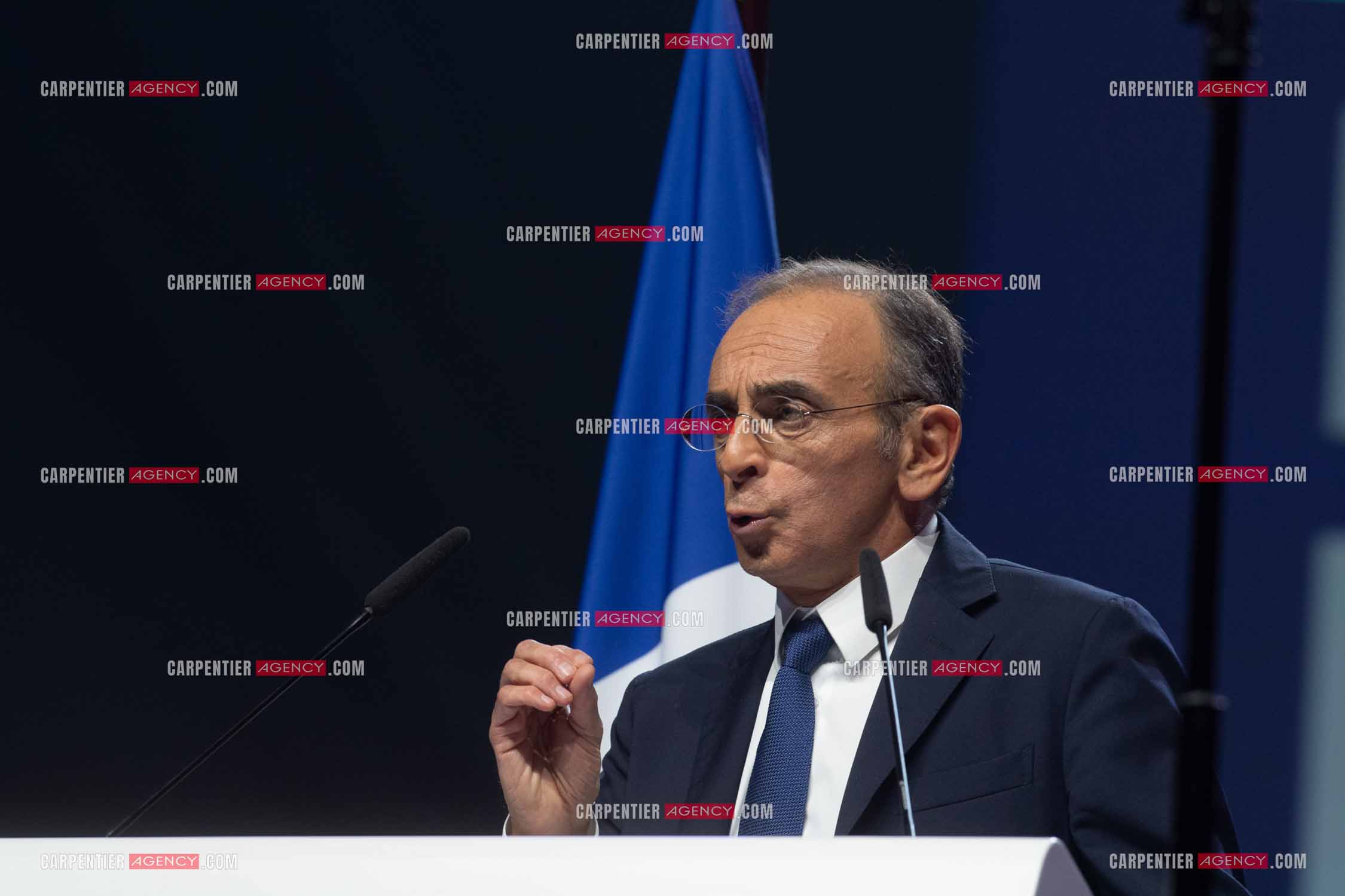 Meeting à Toulon du candidat à la présidentielle Eric Zemmour.