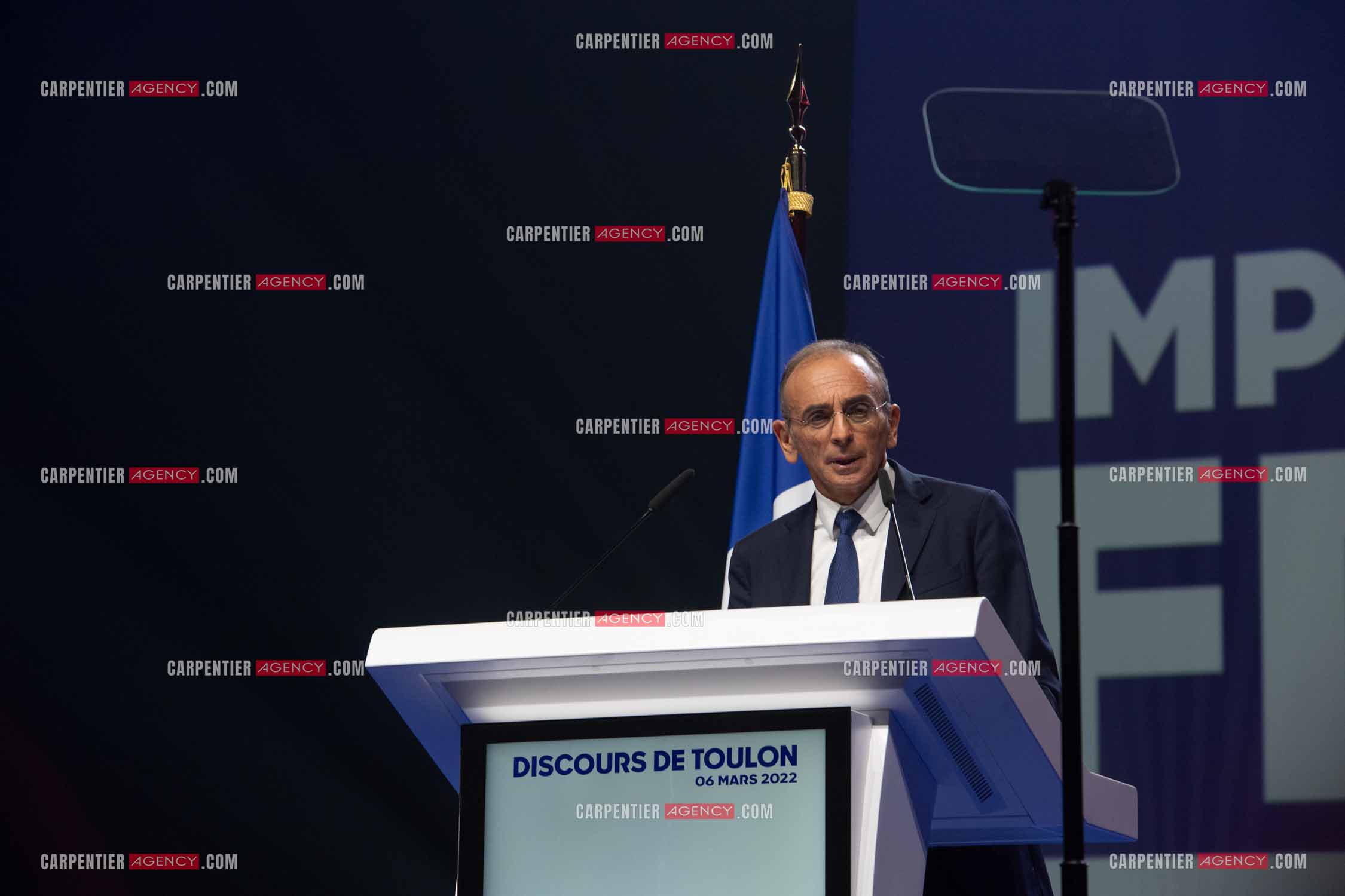 Meeting à Toulon du candidat à la présidentielle Eric Zemmour.