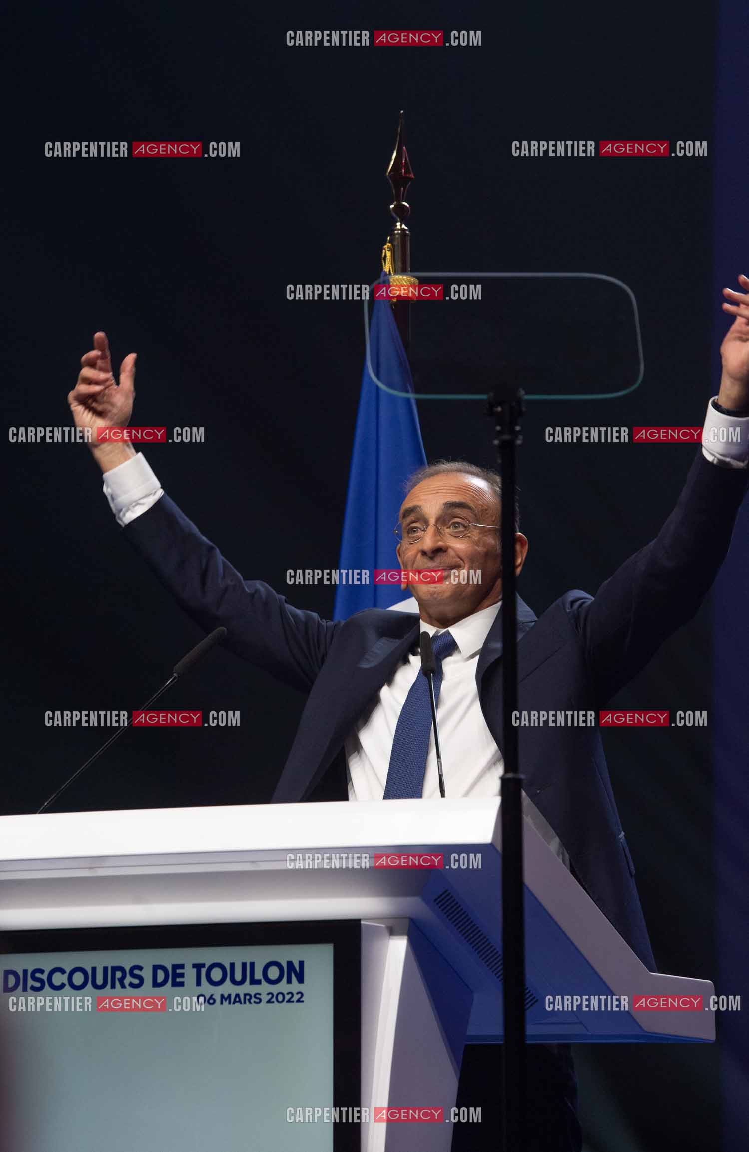 Meeting à Toulon du candidat à la présidentielle Eric Zemmour.