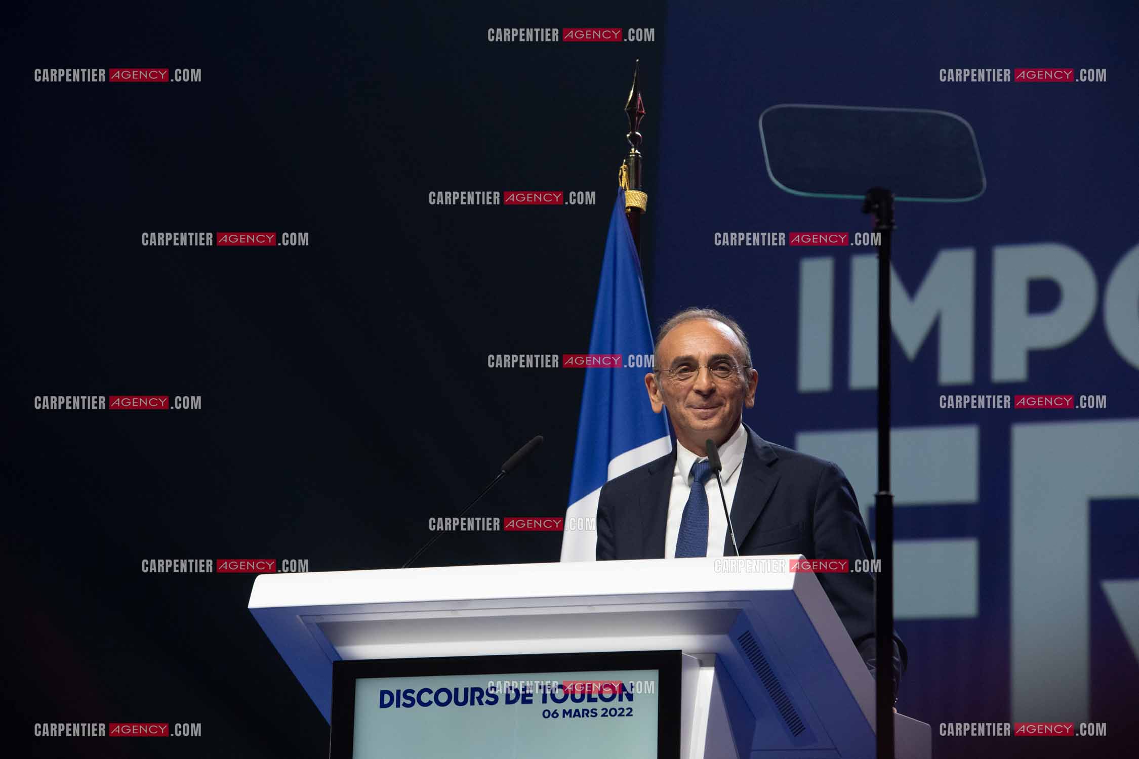 Meeting à Toulon du candidat à la présidentielle Eric Zemmour.