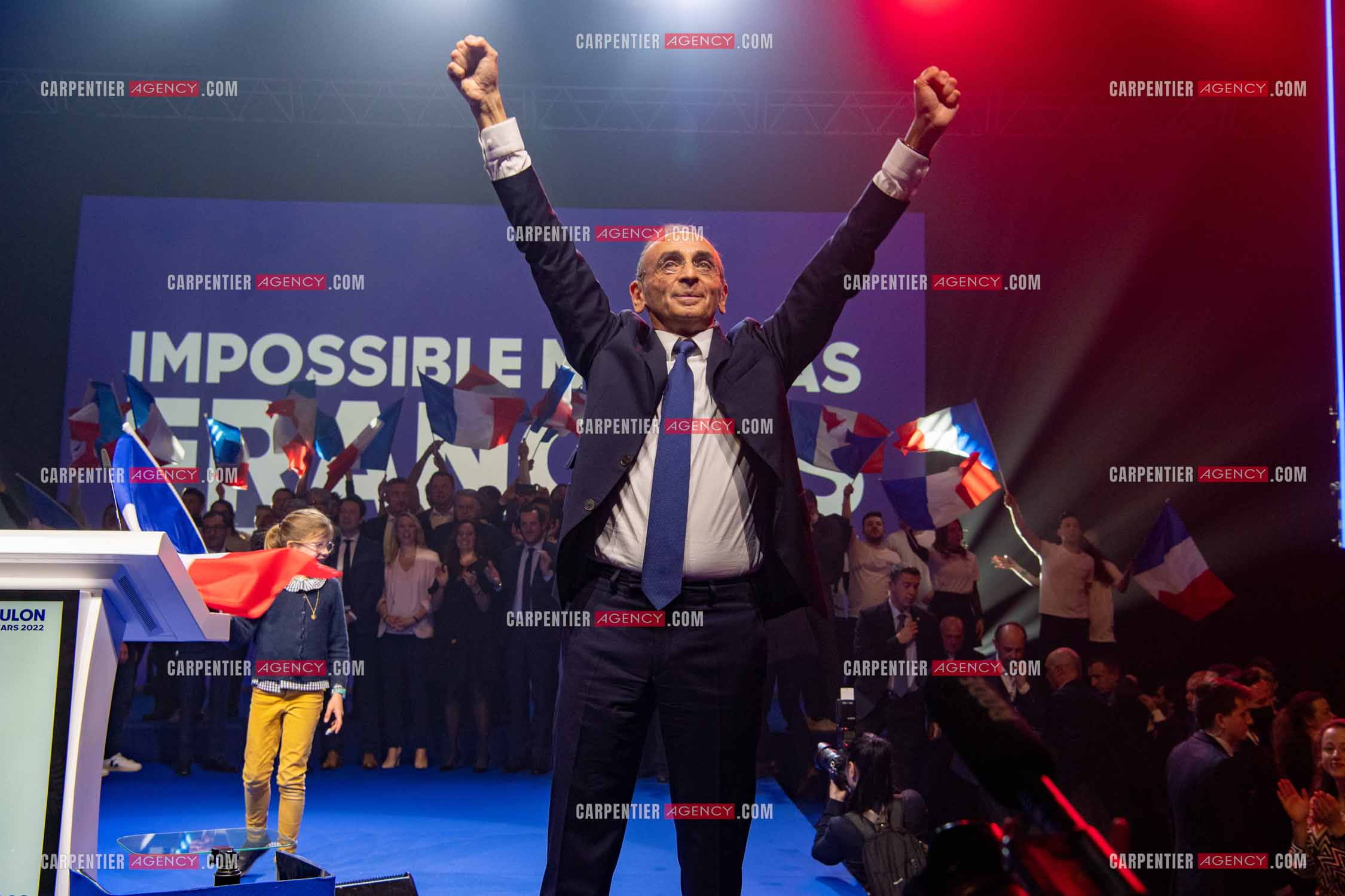 Meeting à Toulon du candidat à la présidentielle Eric Zemmour.