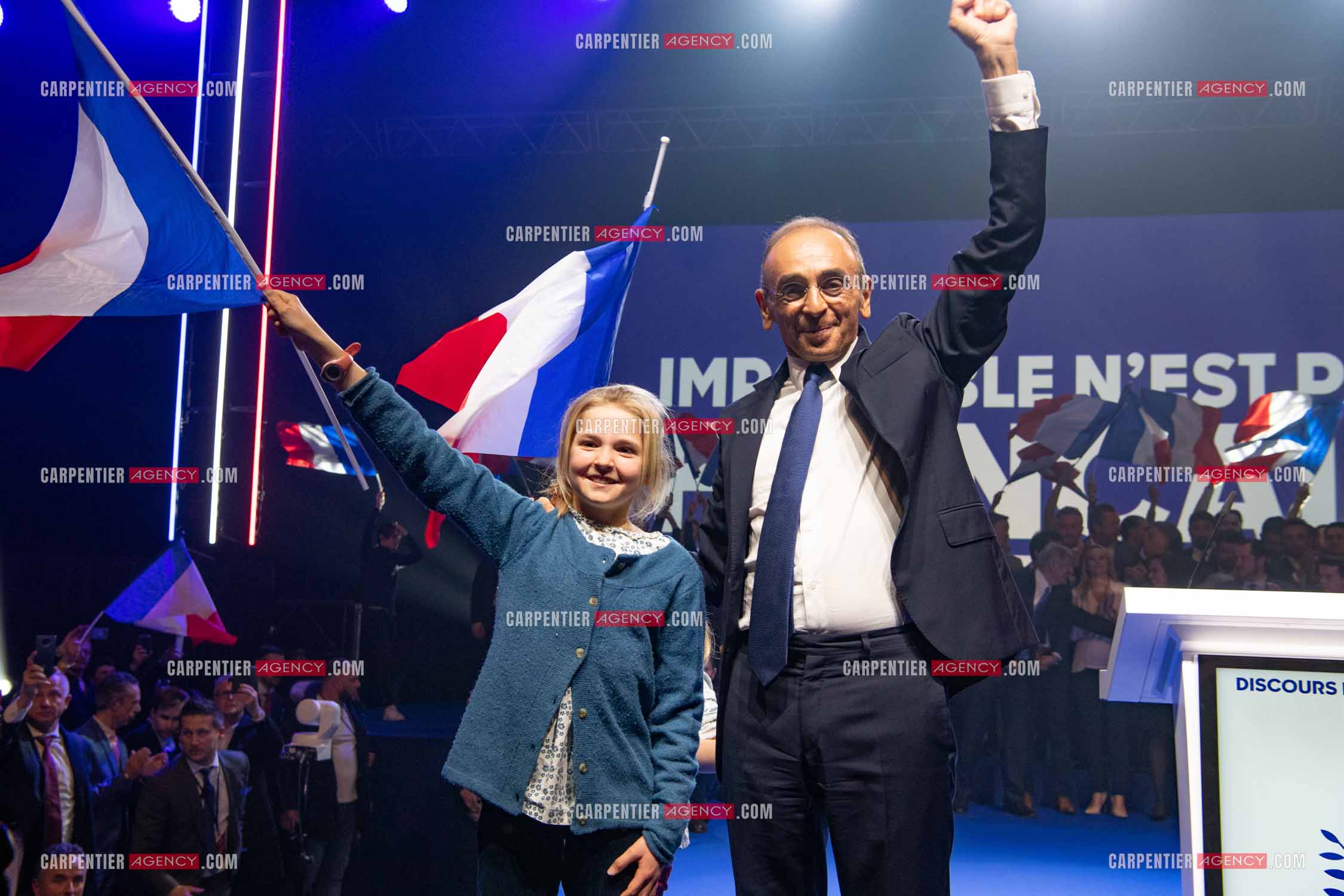 Meeting à Toulon du candidat à la présidentielle Eric Zemmour.